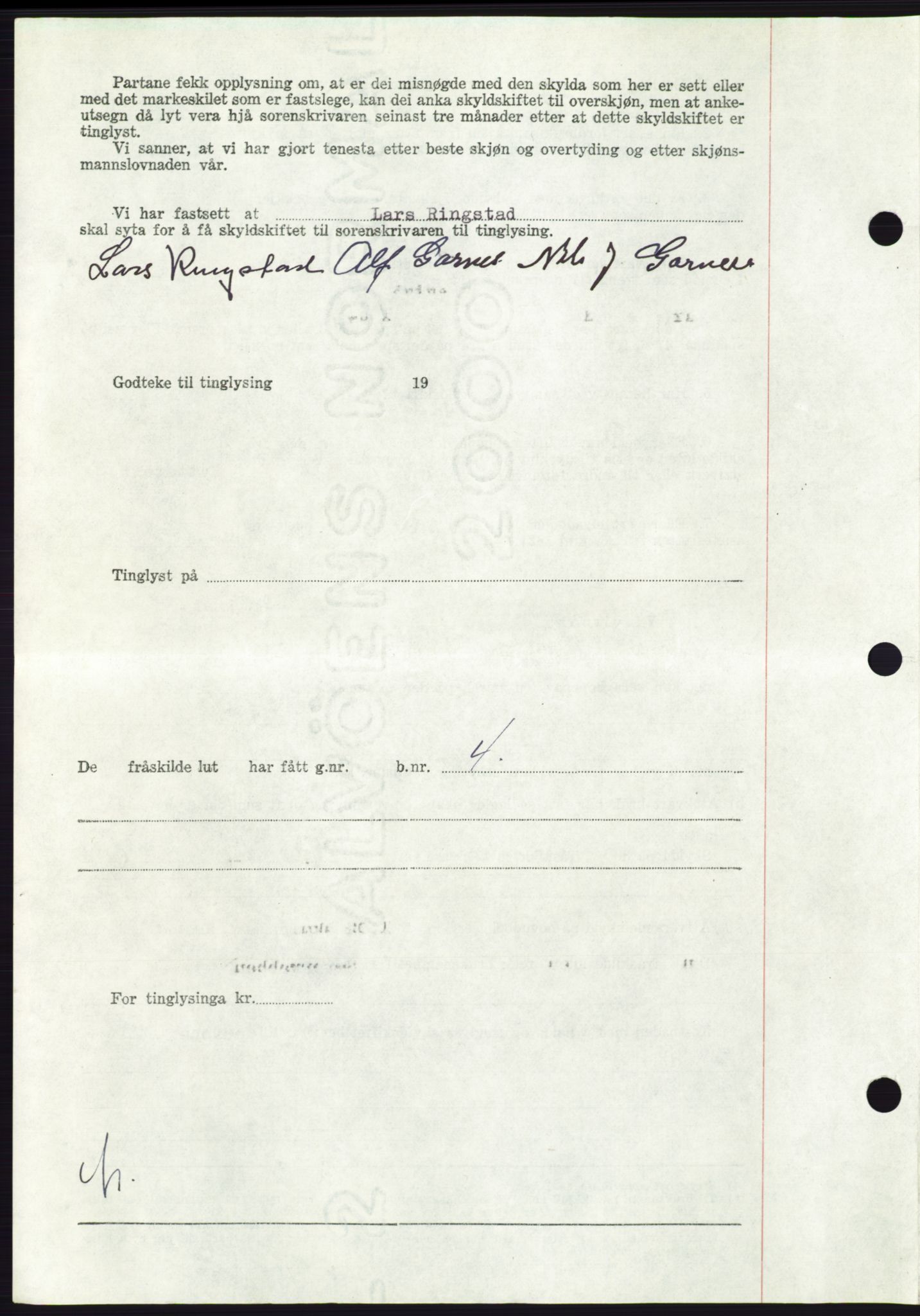 Søre Sunnmøre sorenskriveri, AV/SAT-A-4122/1/2/2C/L0110: Pantebok nr. 36A, 1958-1958, Dagboknr: 1490/1958