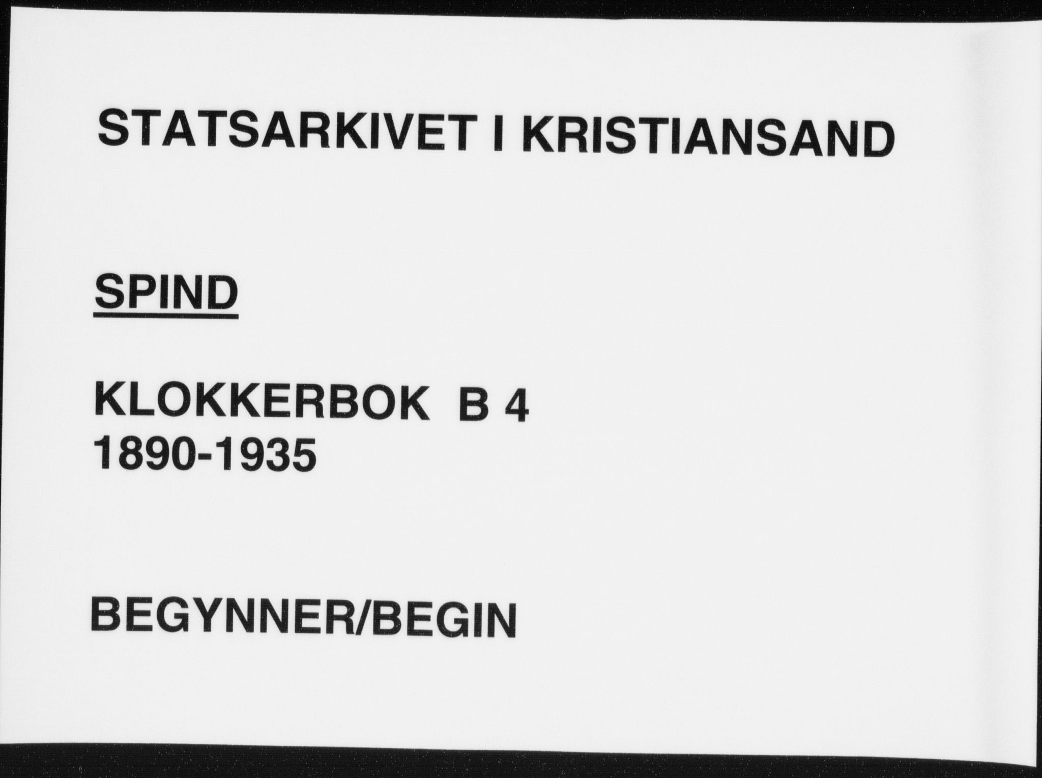 Herad sokneprestkontor, SAK/1111-0018/F/Fb/Fbb/L0004: Klokkerbok nr. B 4, 1890-1935