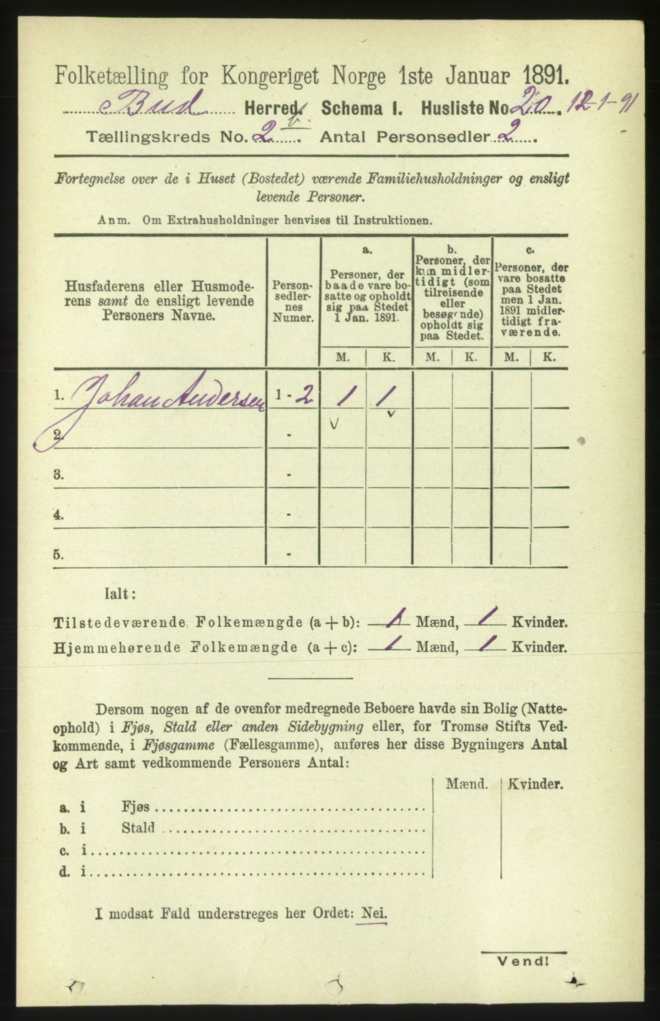 RA, Folketelling 1891 for 1549 Bud herred, 1891, s. 1216