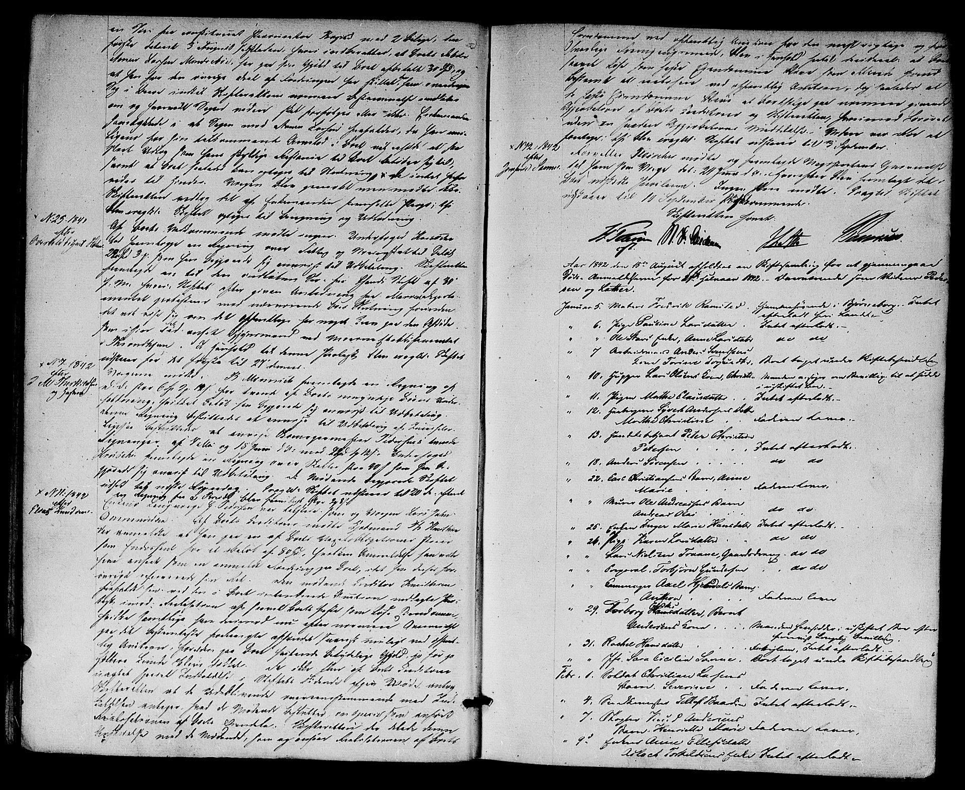 Kristiansand byrett, AV/SAK-1223-0001/H/Hc/L0023: Skifteprotokoll nr. 19, 1842-1845, s. 19b-20a