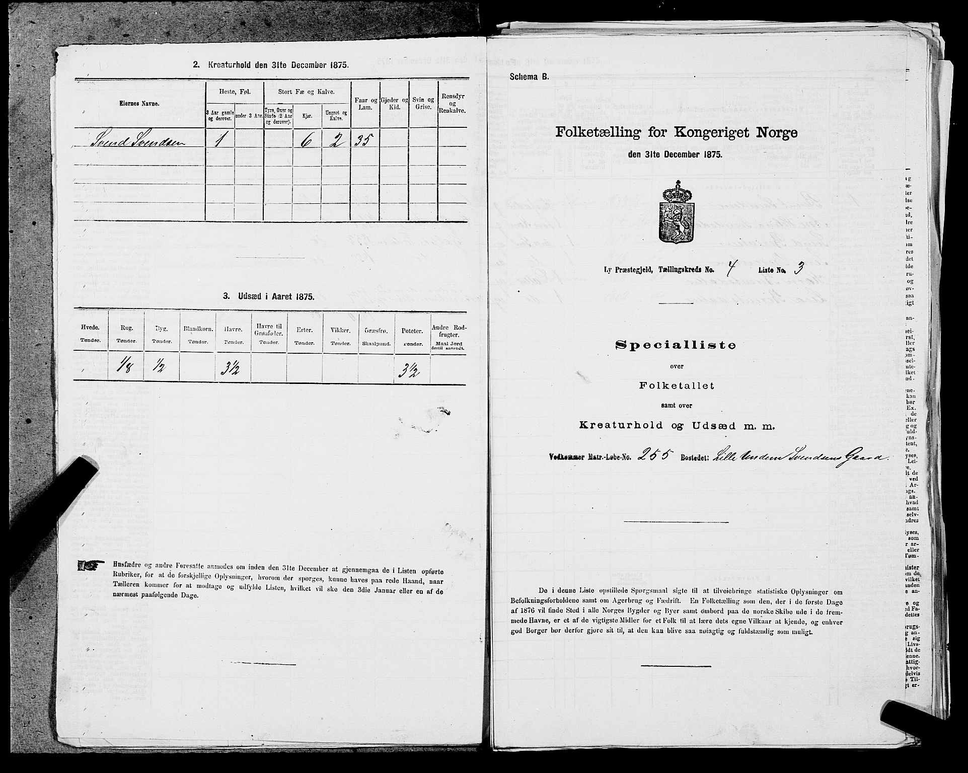 SAST, Folketelling 1875 for 1121P Lye prestegjeld, 1875, s. 476