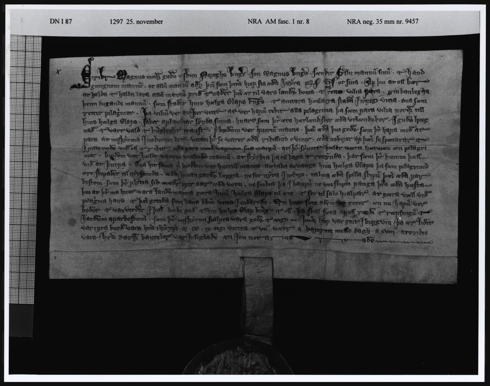 Riksarkivets diplomsamling, AV/RA-EA-5965/F05/L0003: NRA AM fasc. 1 nr. 8-12, 1297-1300, s. 4