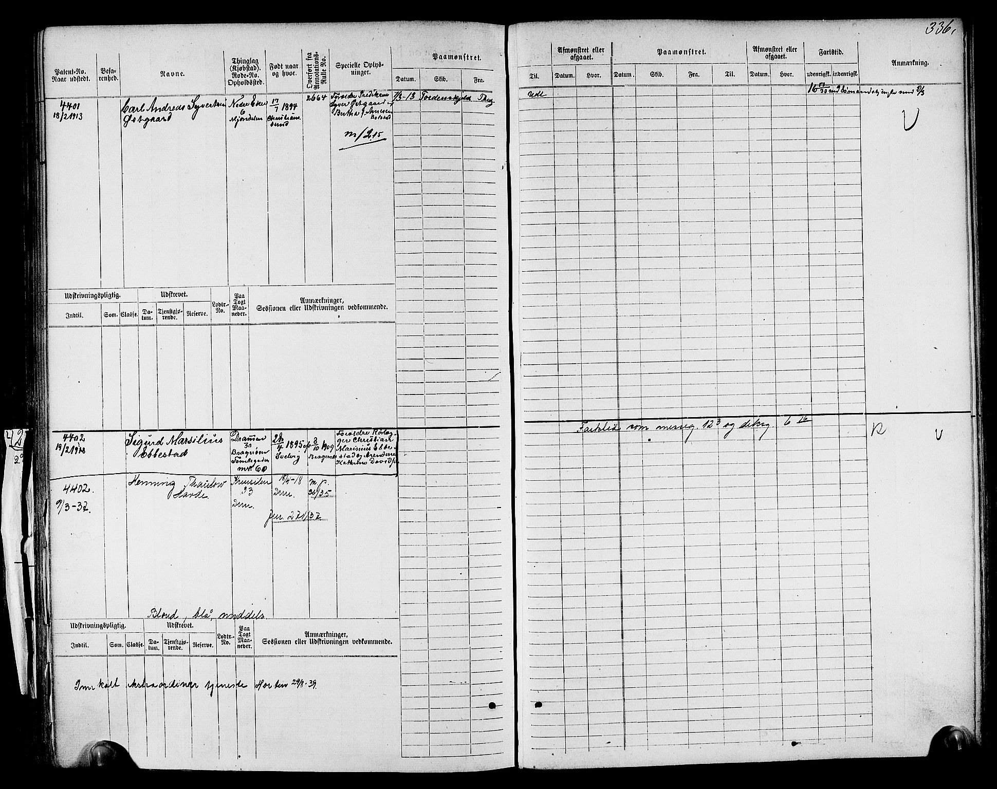 Drammen innrulleringsdistrikt, SAKO/A-781/F/Fc/L0005: Hovedrulle, 1911, s. 200