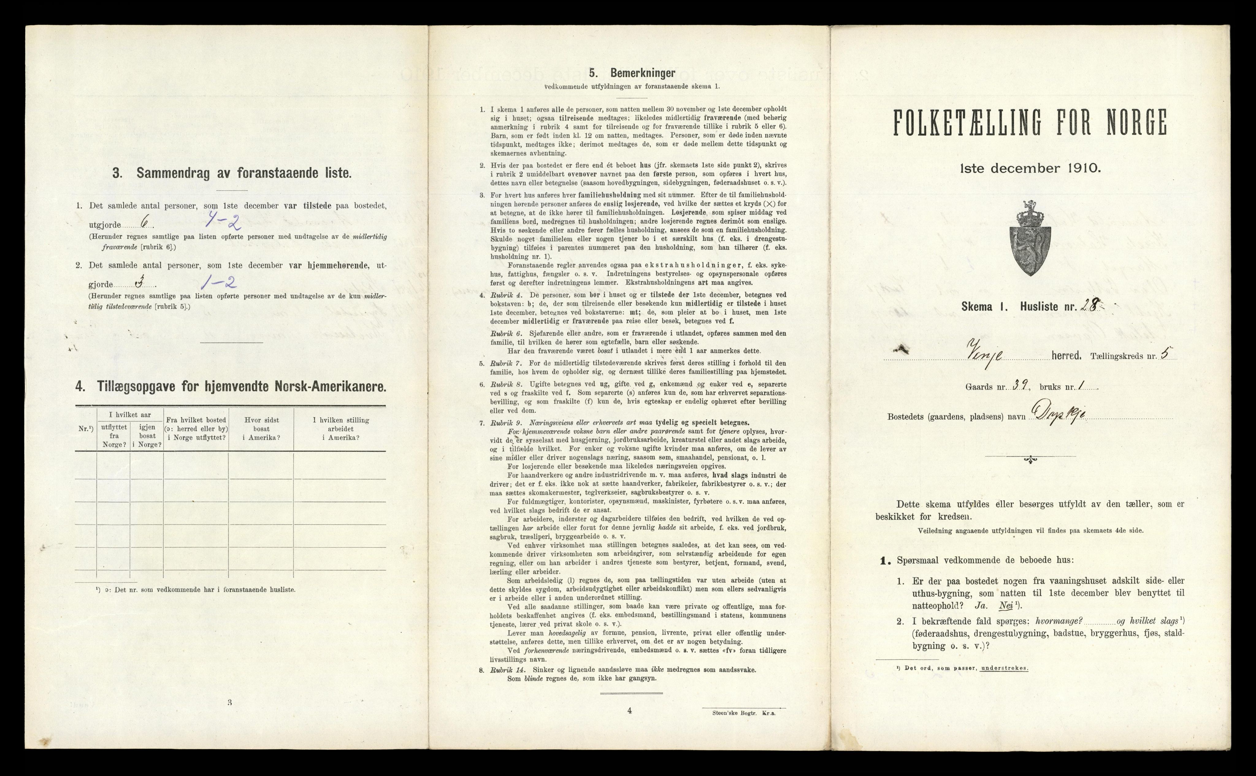 RA, Folketelling 1910 for 0834 Vinje herred, 1910, s. 256