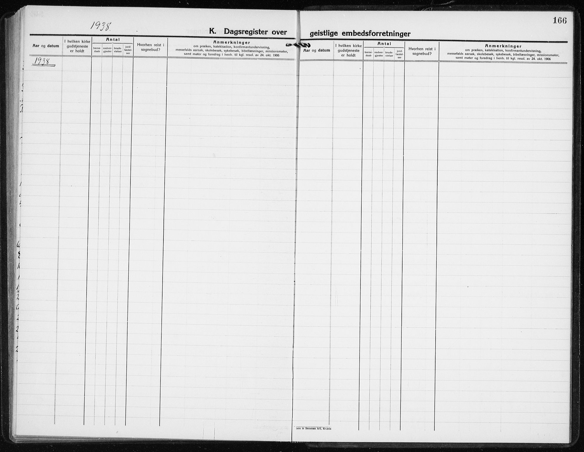 Ministerialprotokoller, klokkerbøker og fødselsregistre - Nordland, AV/SAT-A-1459/869/L0975: Klokkerbok nr. 869C01, 1923-1939, s. 166