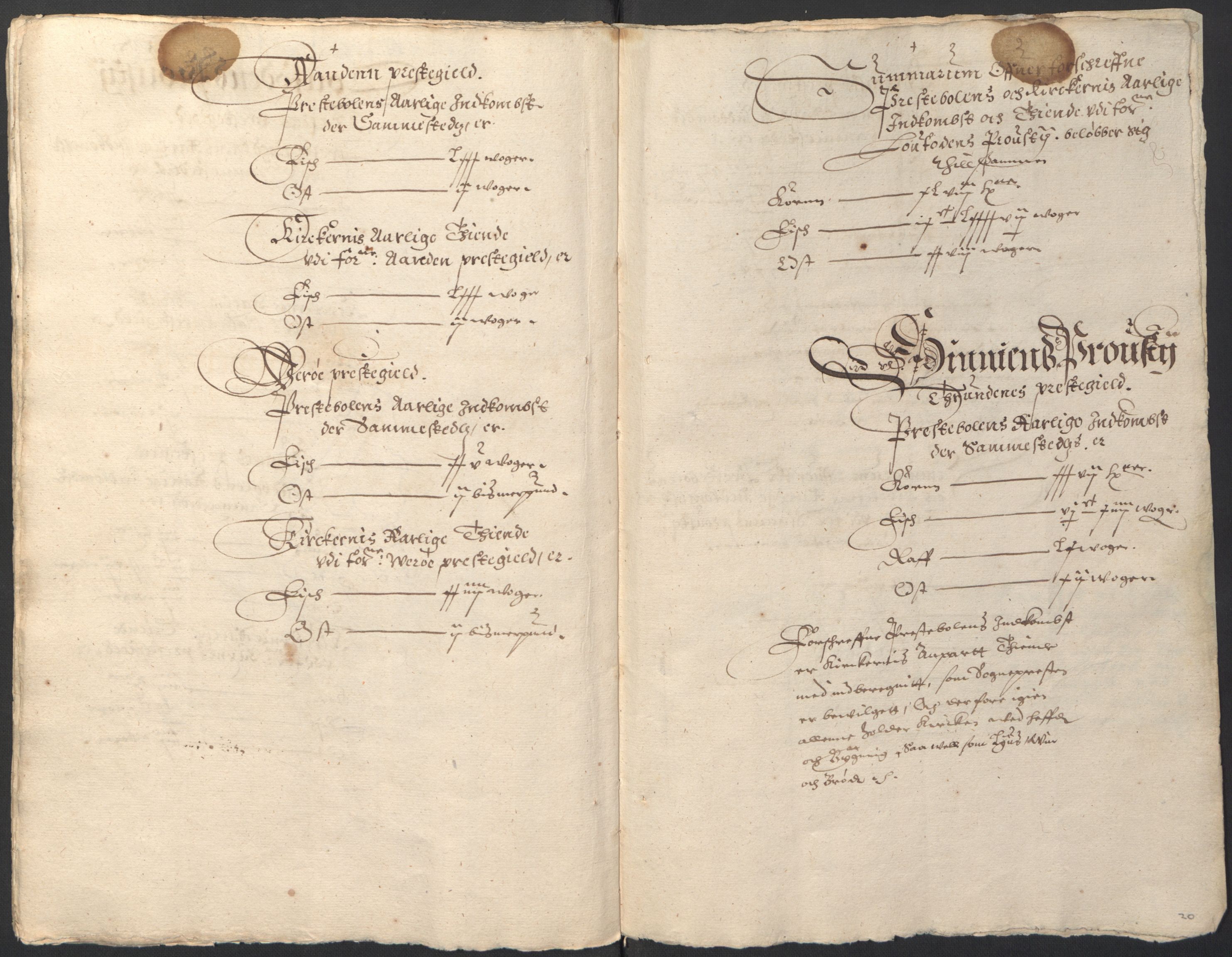 Stattholderembetet 1572-1771, AV/RA-EA-2870/Ek/L0016/0001: Jordebøker til utlikning av rosstjeneste 1624-1626: / Kirke- og prestebolsinntekter i Trondheim bispedømme og Jemtland, 1625-1626, s. 22
