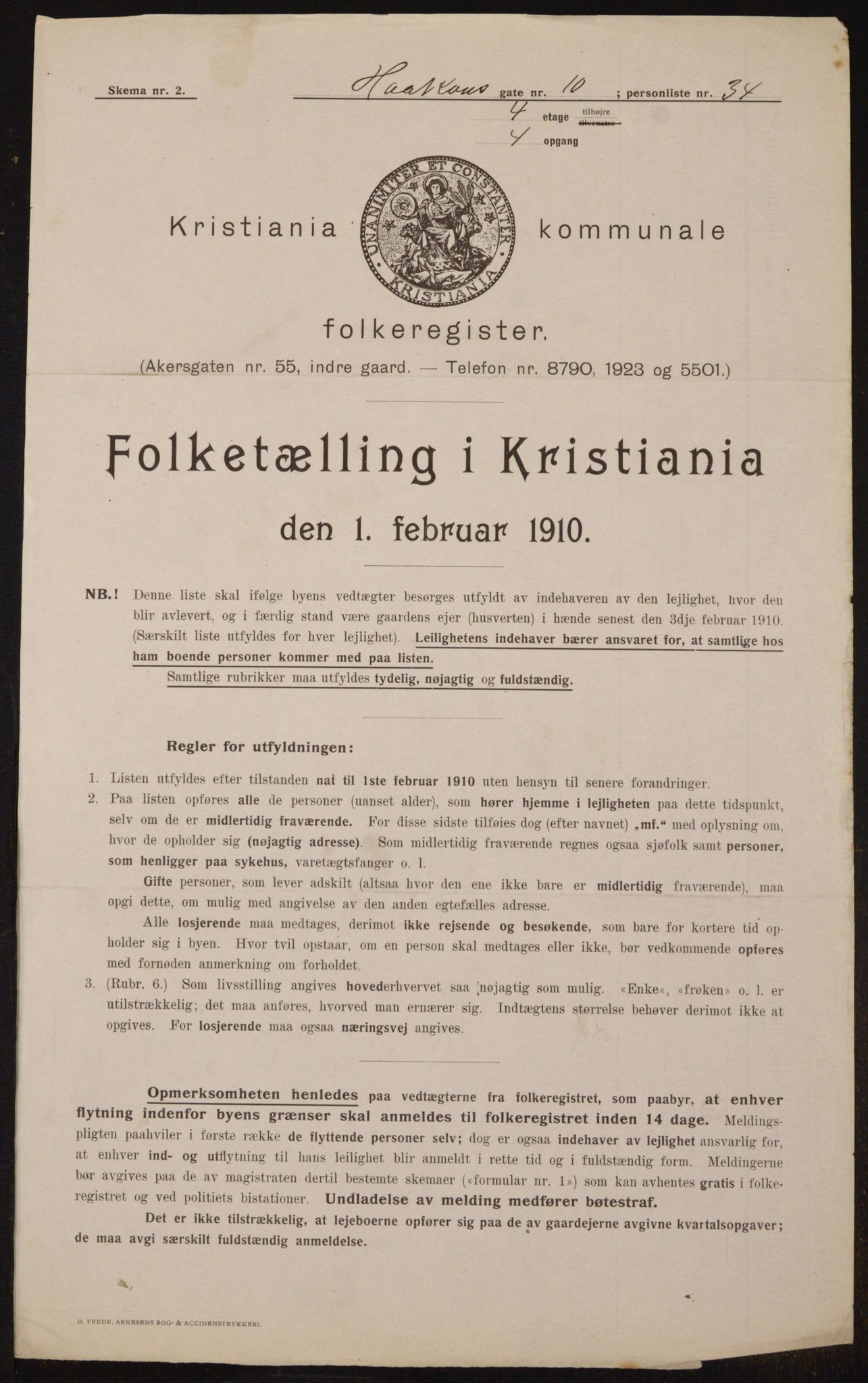 OBA, Kommunal folketelling 1.2.1910 for Kristiania, 1910, s. 41820