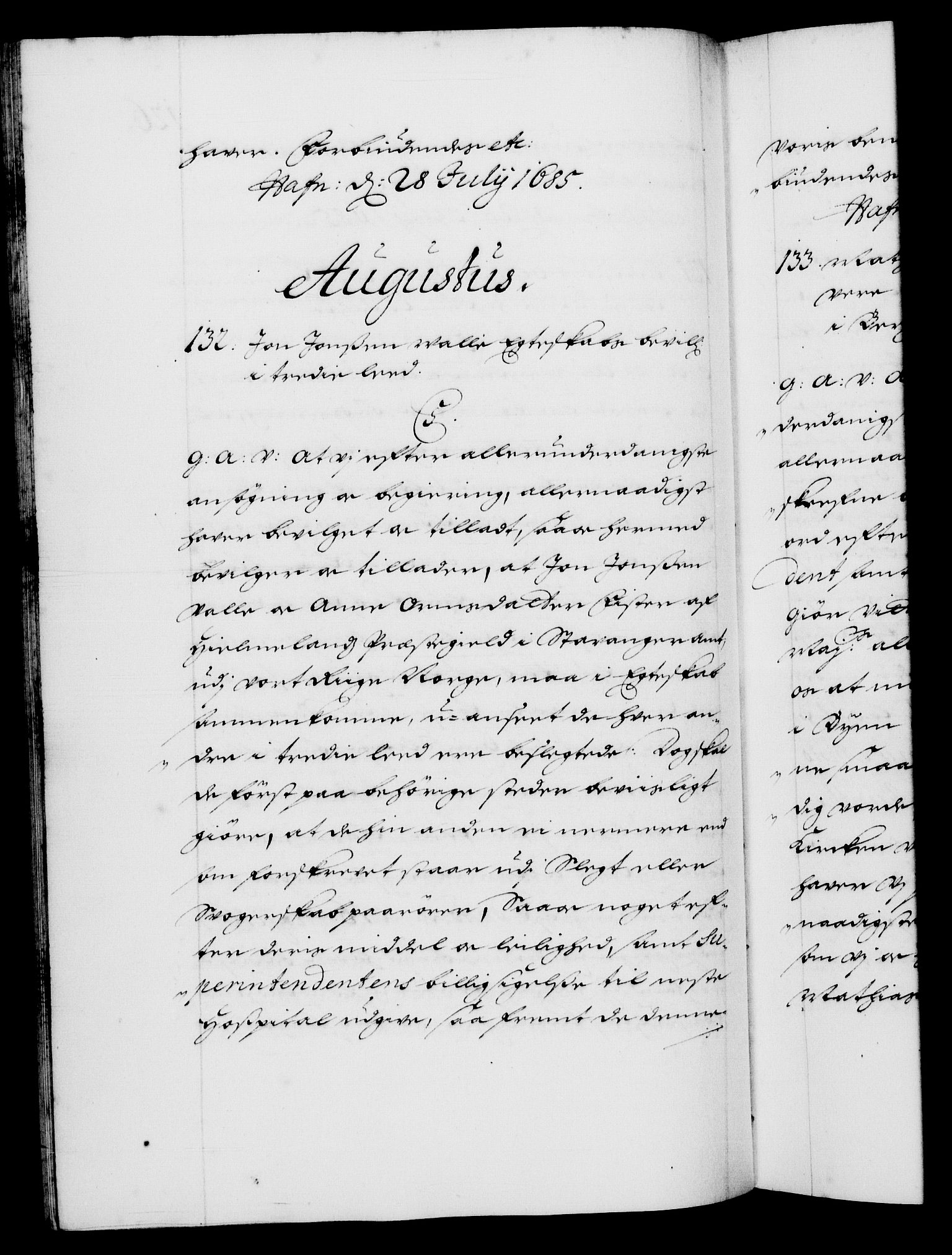 Danske Kanselli 1572-1799, RA/EA-3023/F/Fc/Fca/Fcaa/L0014: Norske registre (mikrofilm), 1685-1687, s. 126b