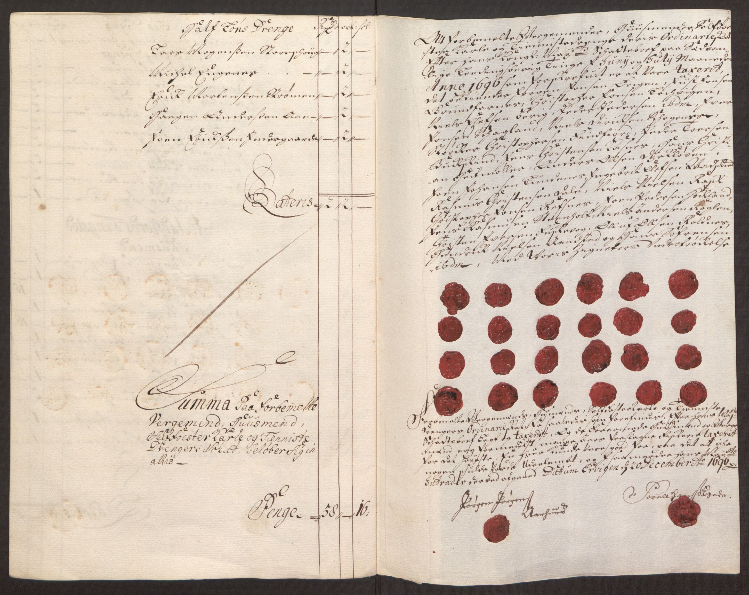 Rentekammeret inntil 1814, Reviderte regnskaper, Fogderegnskap, RA/EA-4092/R68/L4753: Fogderegnskap Senja og Troms, 1694-1696, s. 264