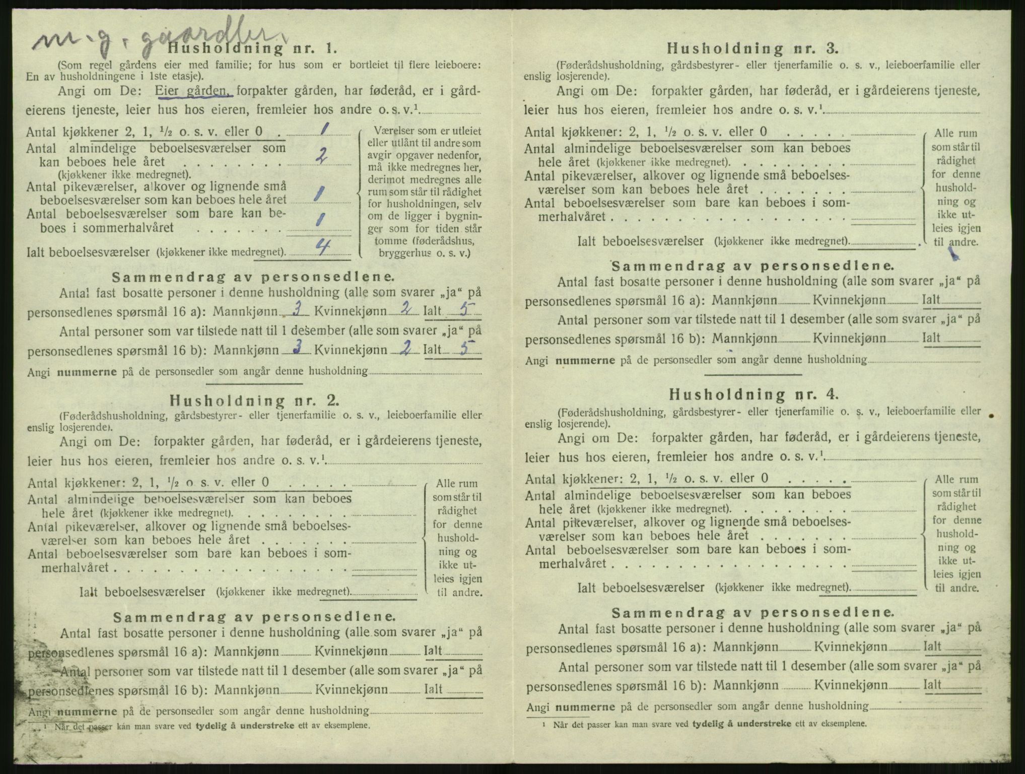 SAT, Folketelling 1920 for 1523 Sunnylven herred, 1920, s. 409