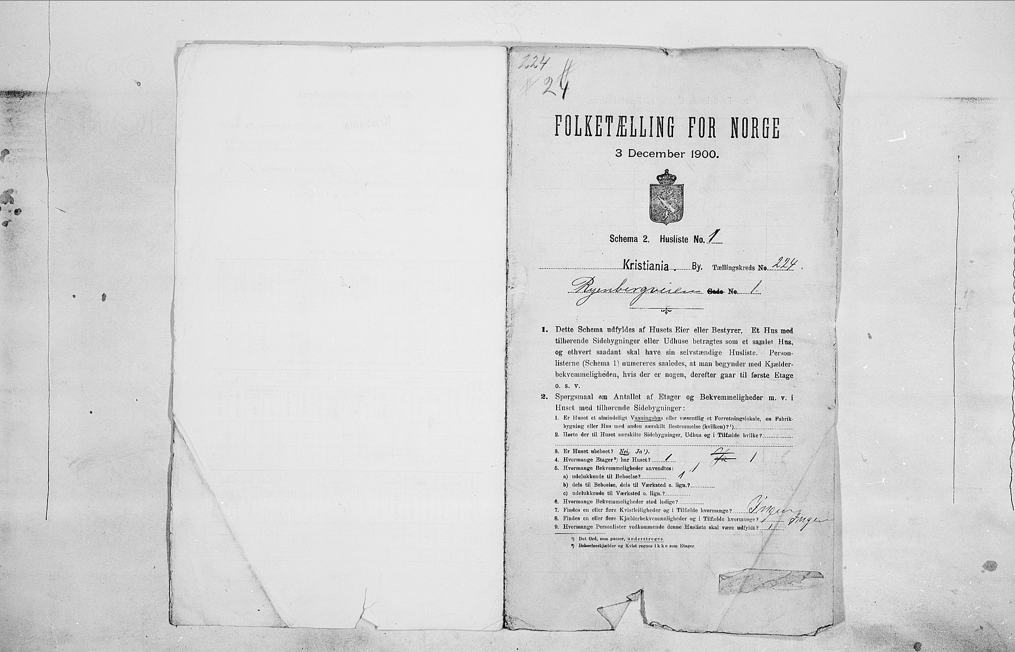 SAO, Folketelling 1900 for 0301 Kristiania kjøpstad, 1900, s. 77188