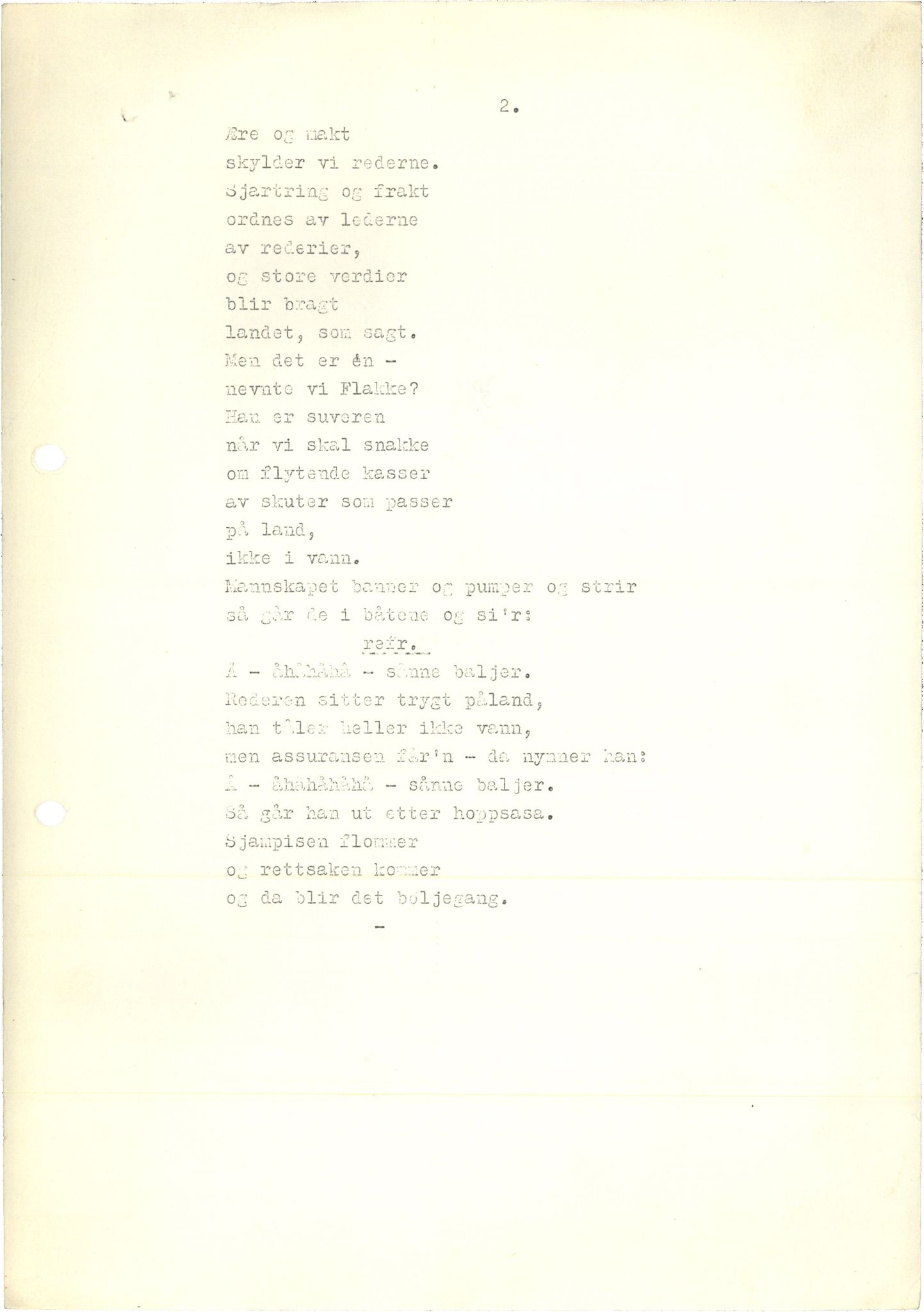 Otto Nielsen, TRKO/PA-1176/F/L0002/0172: Egne viser K-Å / Å - sånne böljer, 1962