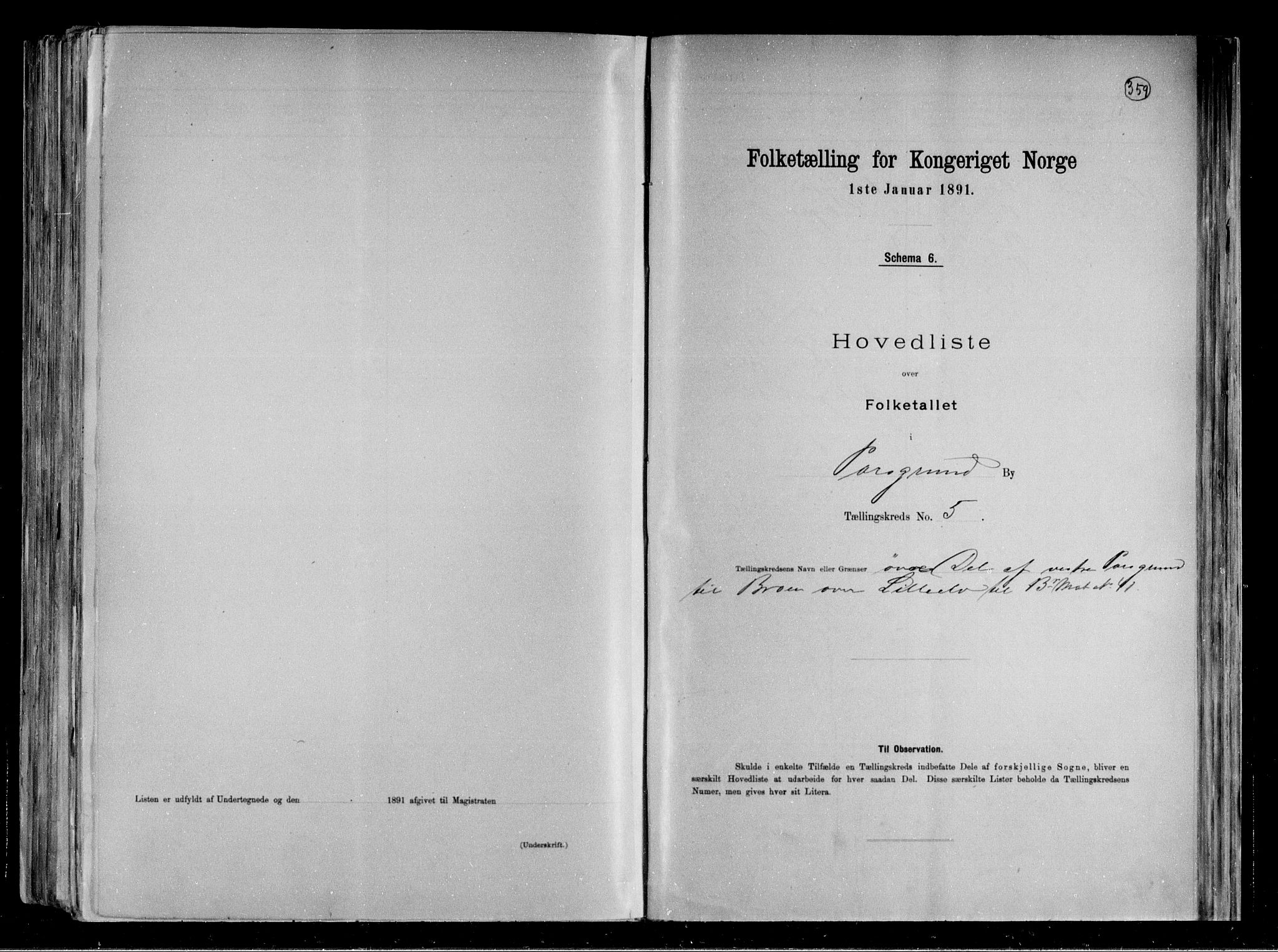 RA, Folketelling 1891 for 0805 Porsgrunn kjøpstad, 1891, s. 20