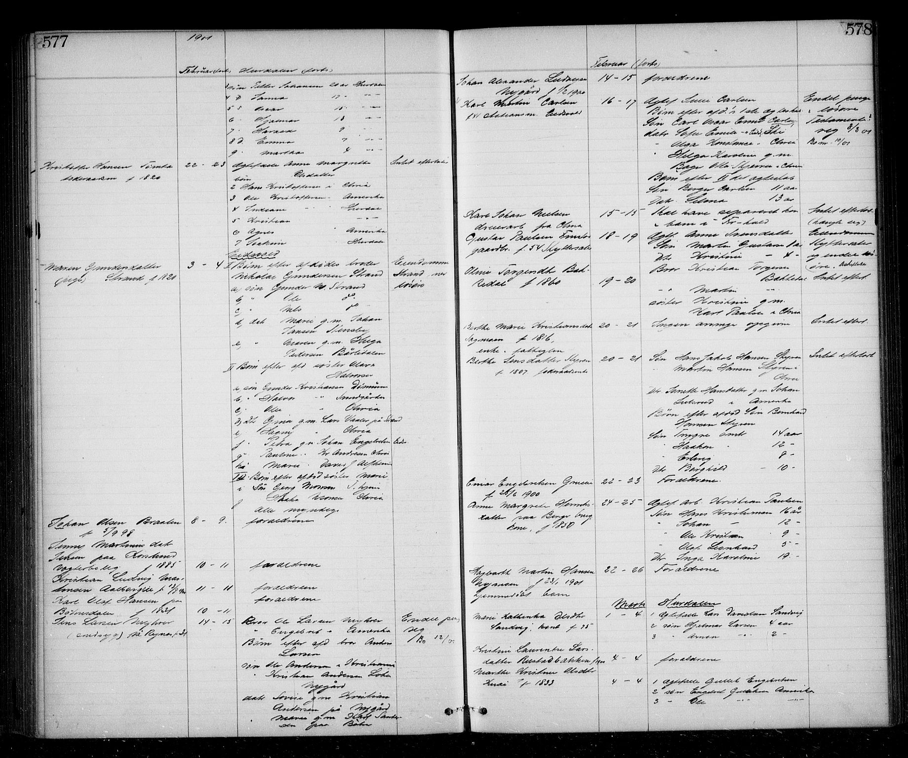 Eidsvoll tingrett, AV/SAO-A-10371/H/Ha/Haa/L0002: Dødsmeldingsprotokoll - Sorenskriveriet, 1863-1910, s. 577-578