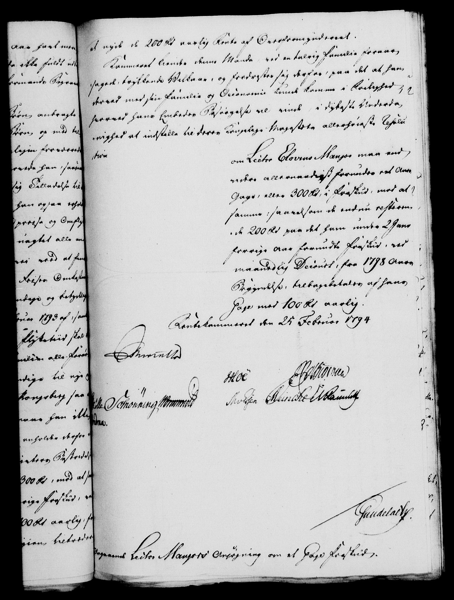 Rentekammeret, Renteskriverkontorene, AV/RA-EA-3115/M/Mf/Mfb/L0002: Relasjons- og resolusjonsprotokoll med register (merket RK 54.8), 1793-1795