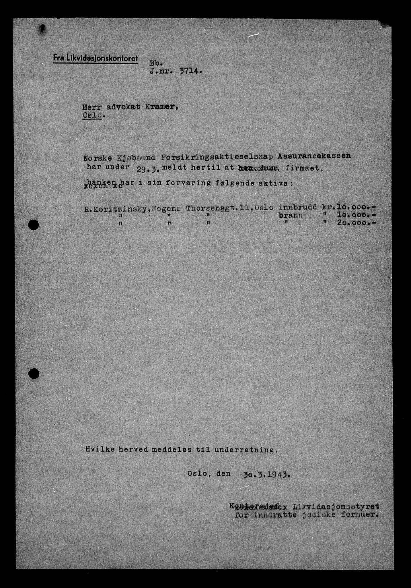 Justisdepartementet, Tilbakeføringskontoret for inndratte formuer, AV/RA-S-1564/H/Hc/Hcc/L0952: --, 1945-1947, s. 696