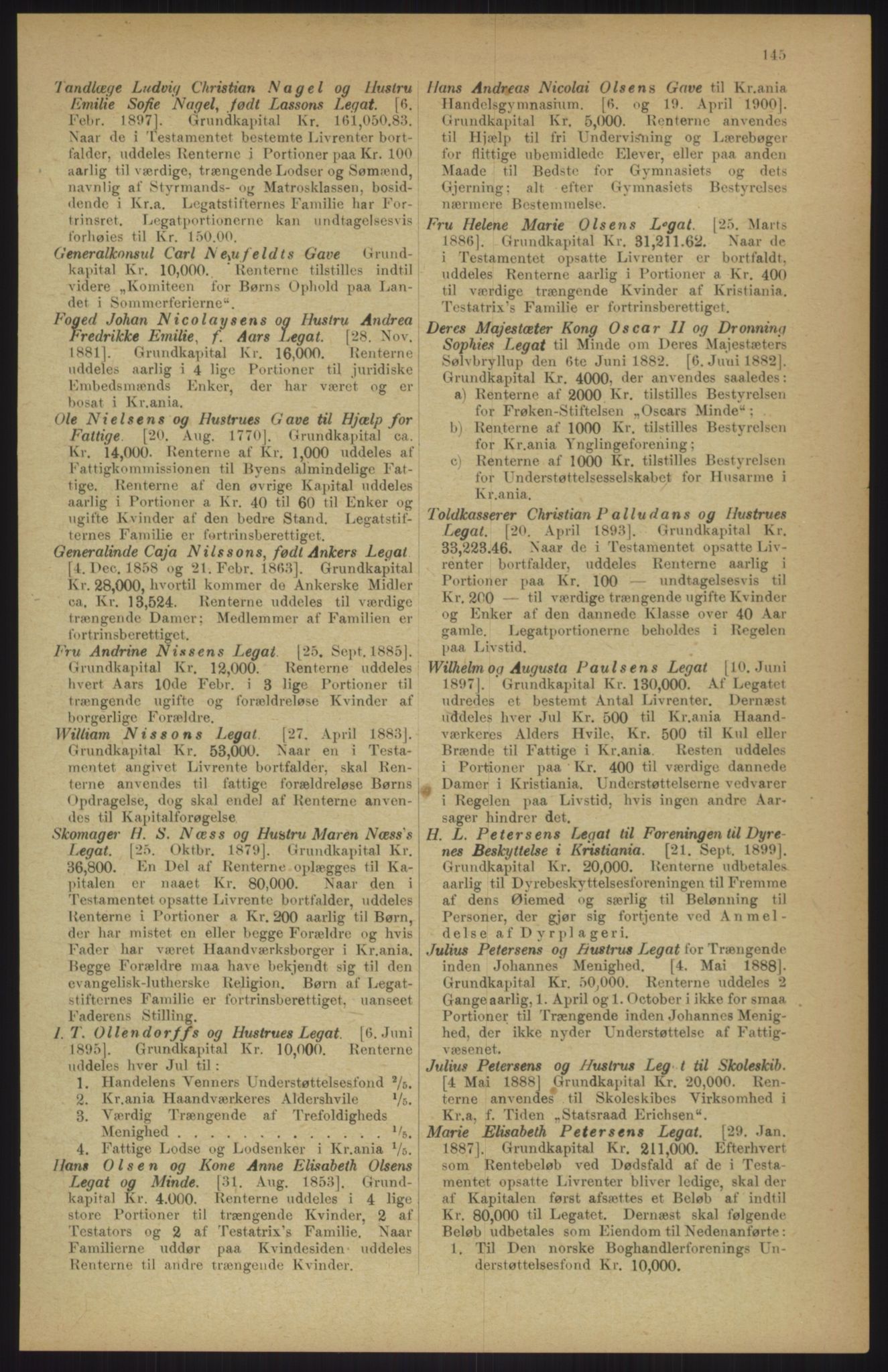 Kristiania/Oslo adressebok, PUBL/-, 1911, s. 145