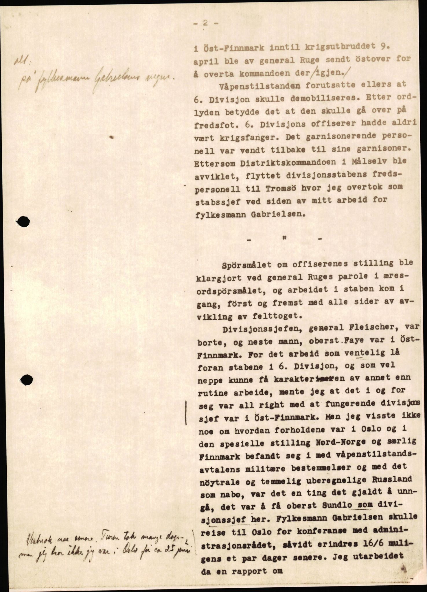 Forsvaret, Forsvarets krigshistoriske avdeling, AV/RA-RAFA-2017/Y/Yf/L0199: II-C-11-2101  -  Kapitulasjonen i 1940, 1940-1971, s. 111