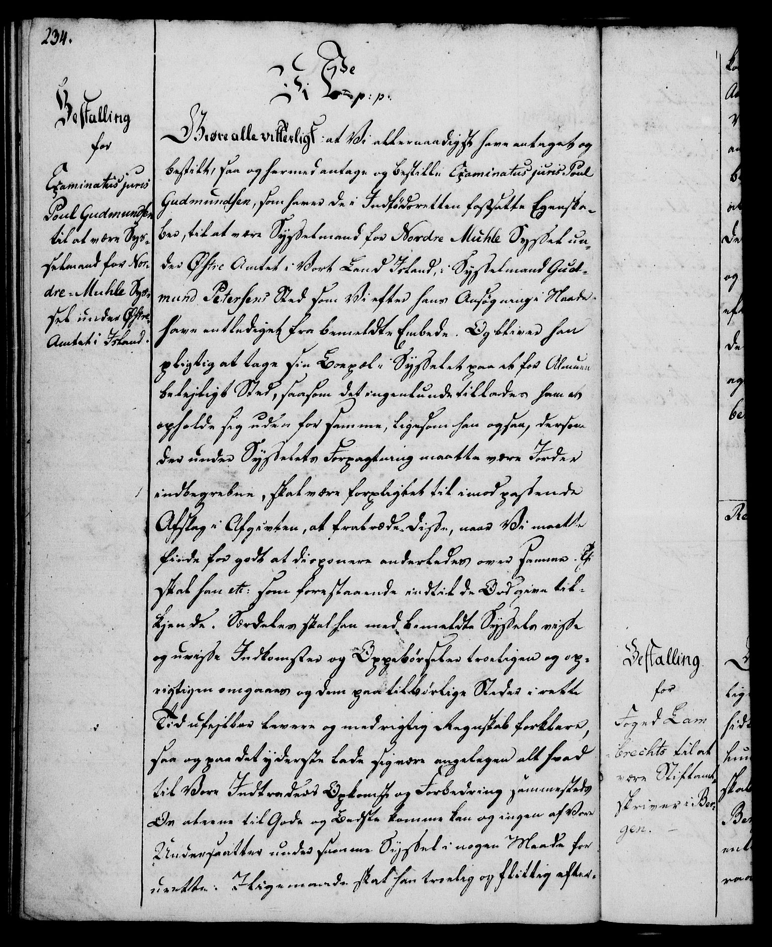 Rentekammeret, Kammerkanselliet, RA/EA-3111/G/Gg/Gge/L0006: Norsk bestallingsprotokoll med register (merket RK 53.30), 1773-1814, s. 234