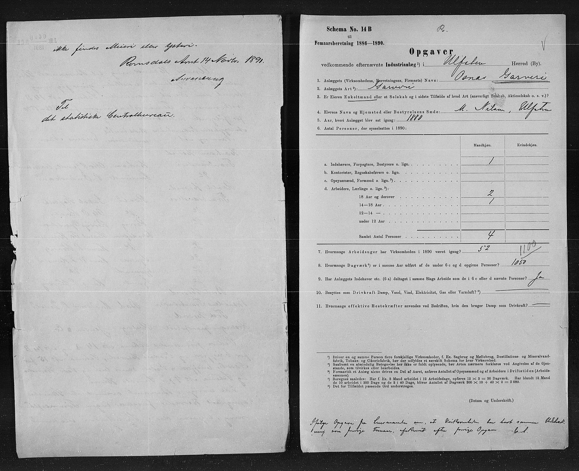 Statistisk sentralbyrå, Næringsøkonomiske emner, Generelt - Amtmennenes femårsberetninger, AV/RA-S-2233/F/Fa/L0076: --, 1890, s. 4