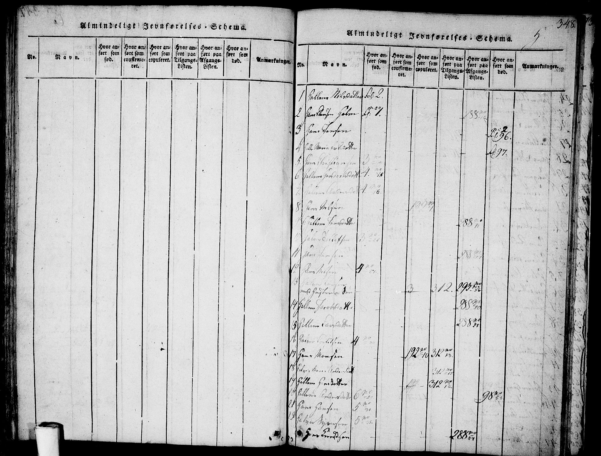 Skjeberg prestekontor Kirkebøker, SAO/A-10923/F/Fa/L0004: Ministerialbok nr. I 4, 1815-1830, s. 348