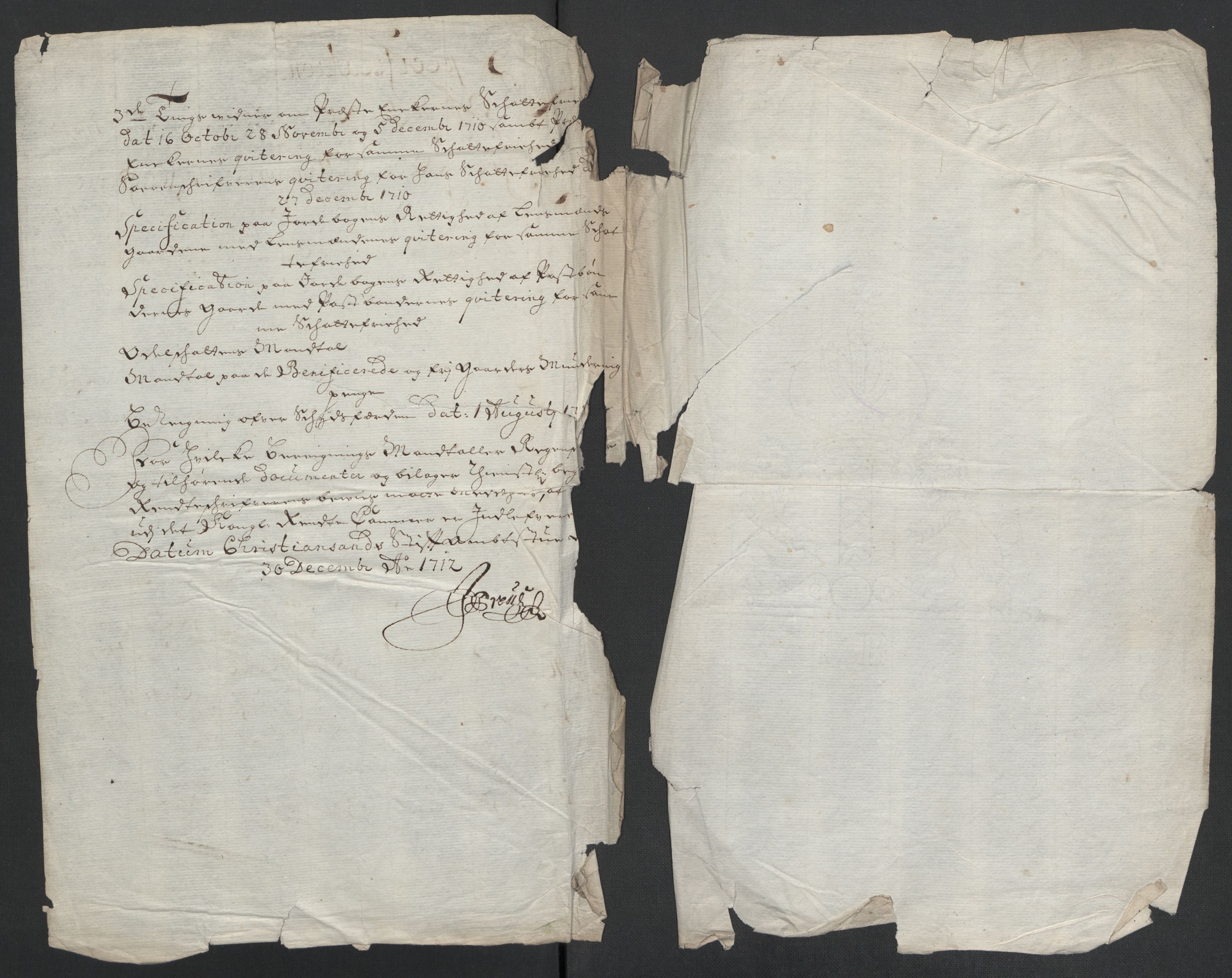 Rentekammeret inntil 1814, Reviderte regnskaper, Fogderegnskap, AV/RA-EA-4092/R36/L2119: Fogderegnskap Øvre og Nedre Telemark og Bamble, 1710, s. 25