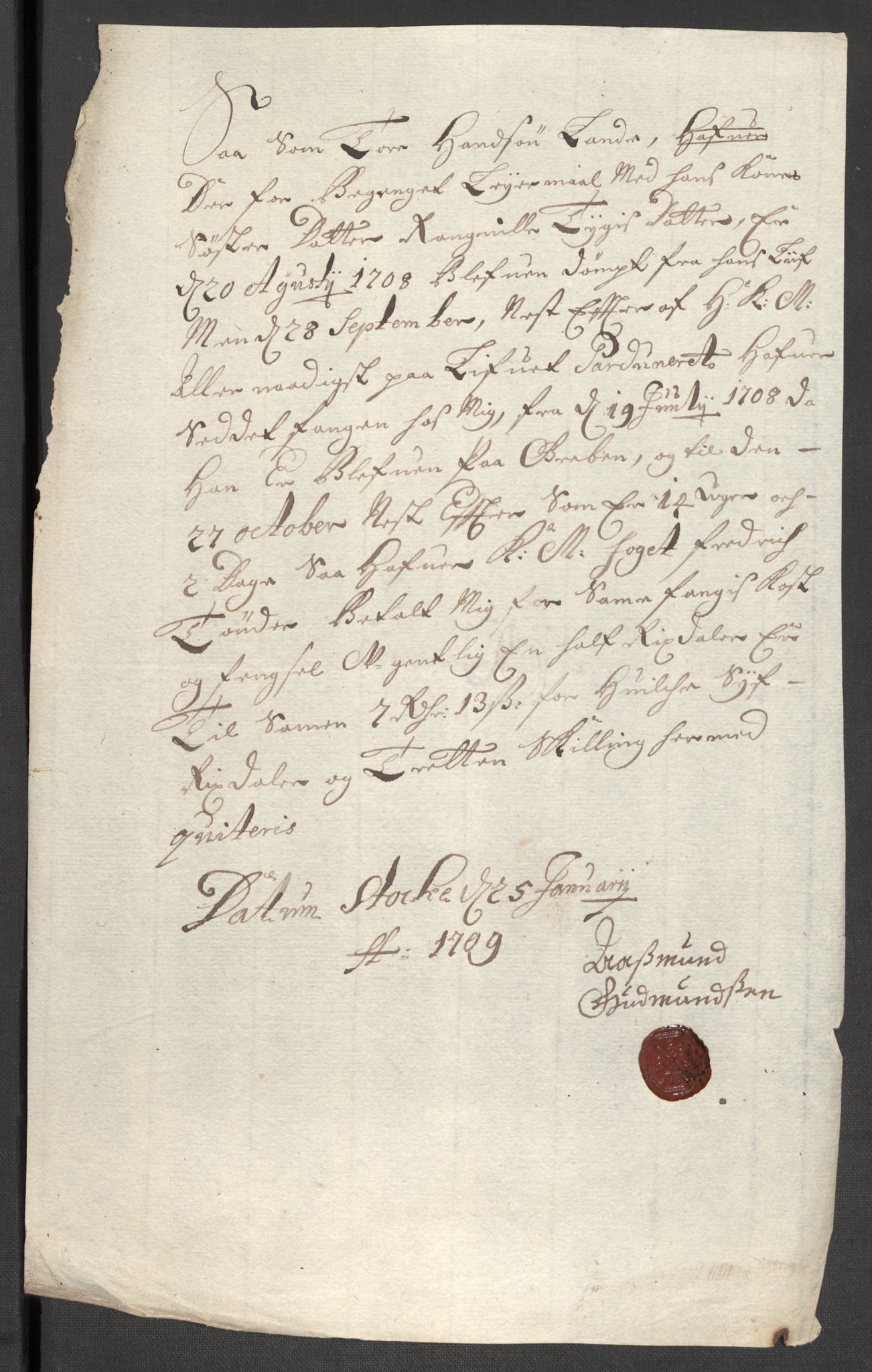 Rentekammeret inntil 1814, Reviderte regnskaper, Fogderegnskap, RA/EA-4092/R47/L2861: Fogderegnskap Ryfylke, 1706-1709, s. 240