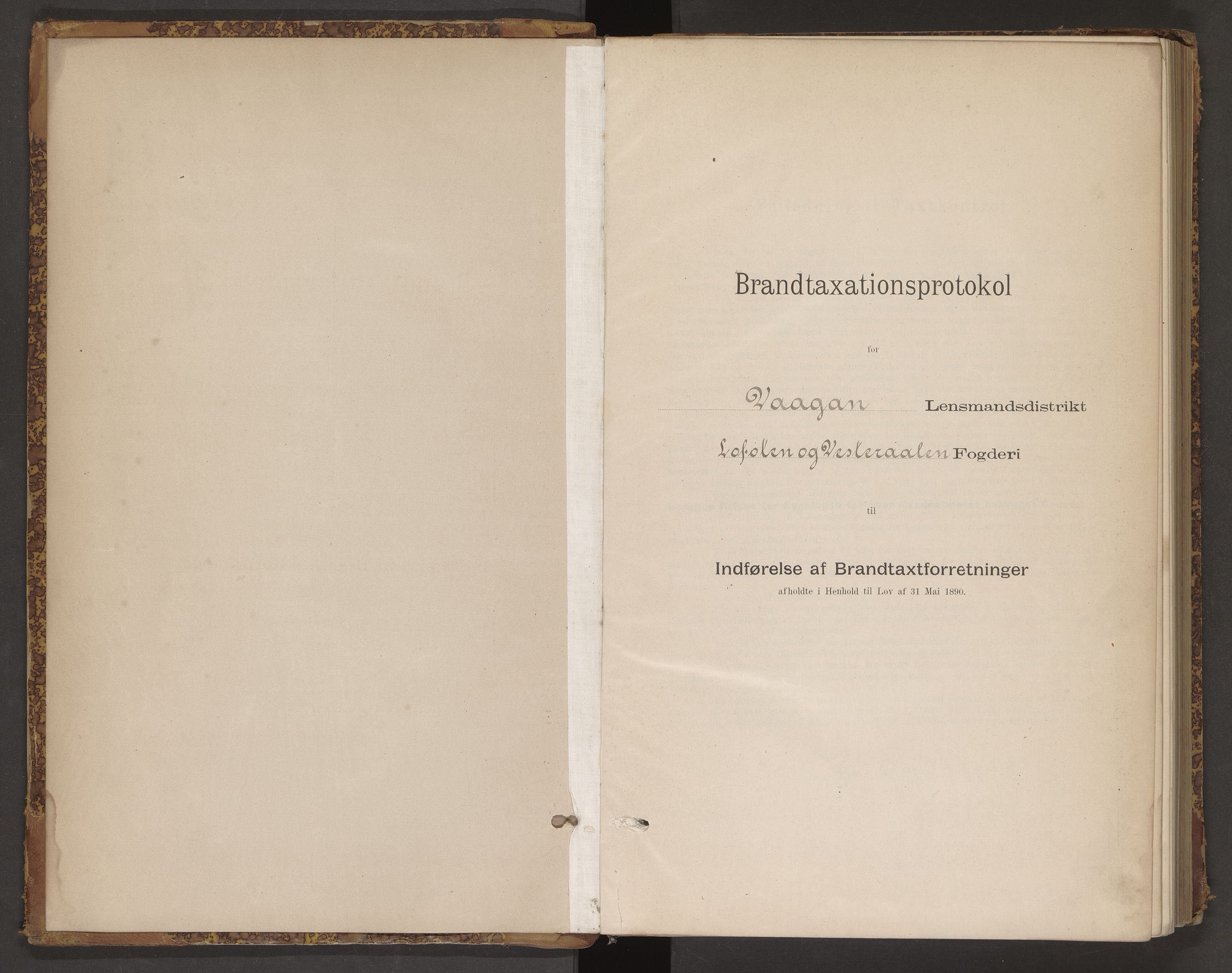 Norges Brannkasse Vågan, AV/SAT-A-5587/Fb/L0001: Branntakstprotokoll, 1895-1901