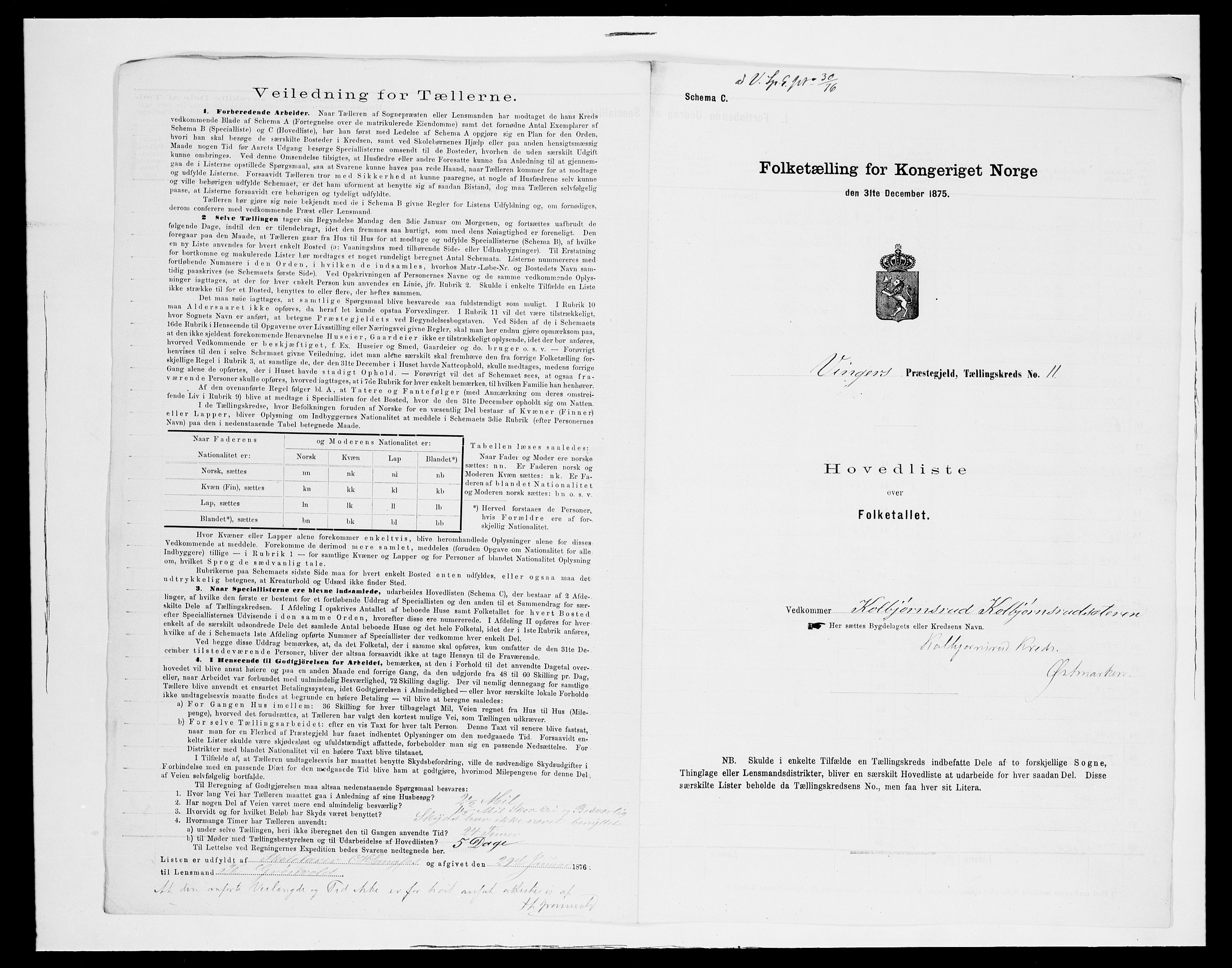 SAH, Folketelling 1875 for 0421L Vinger prestegjeld, Vinger sokn og Austmarka sokn, 1875, s. 51