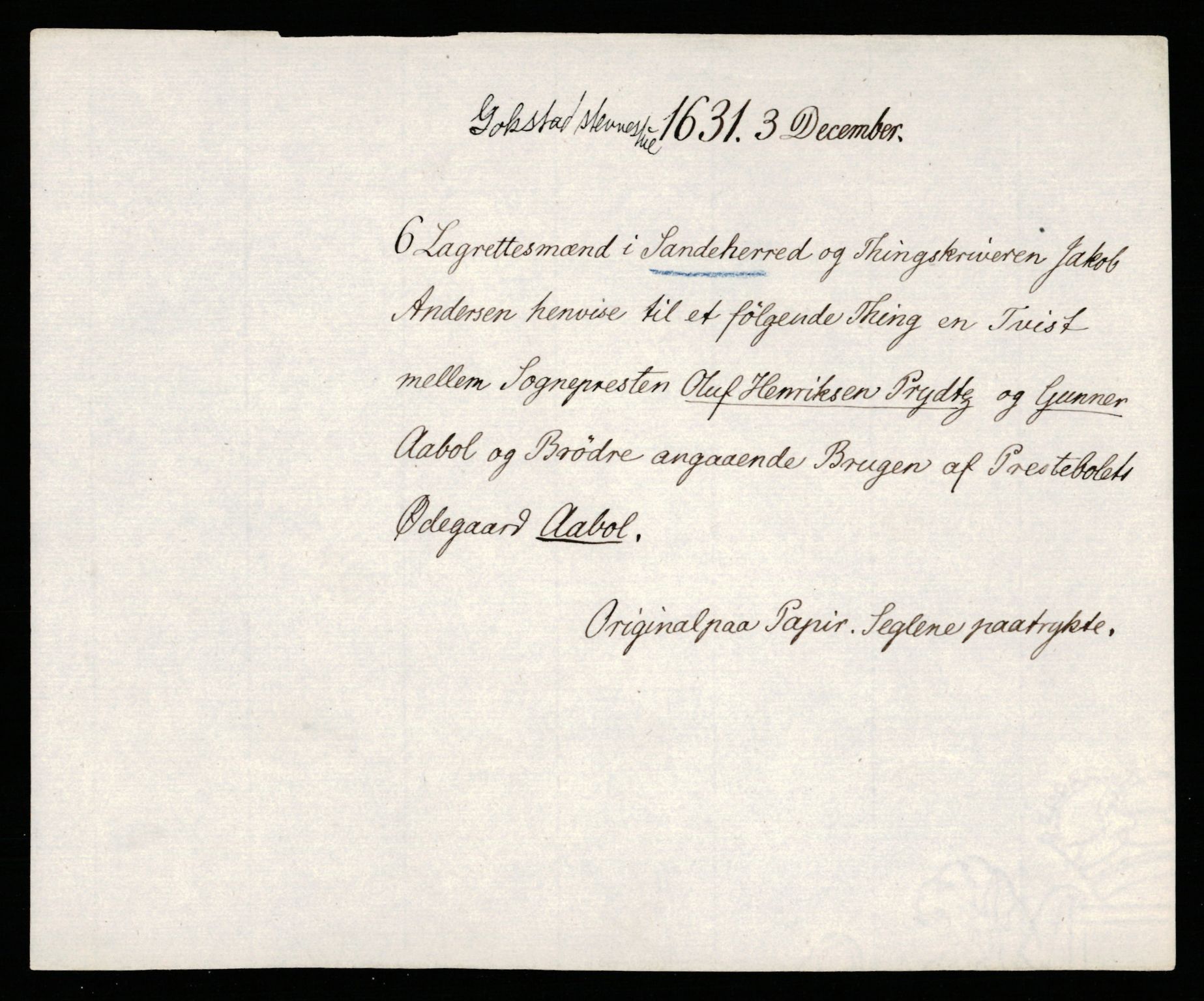 Riksarkivets diplomsamling, AV/RA-EA-5965/F35/F35b/L0007: Riksarkivets diplomer, seddelregister, 1625-1634, s. 427