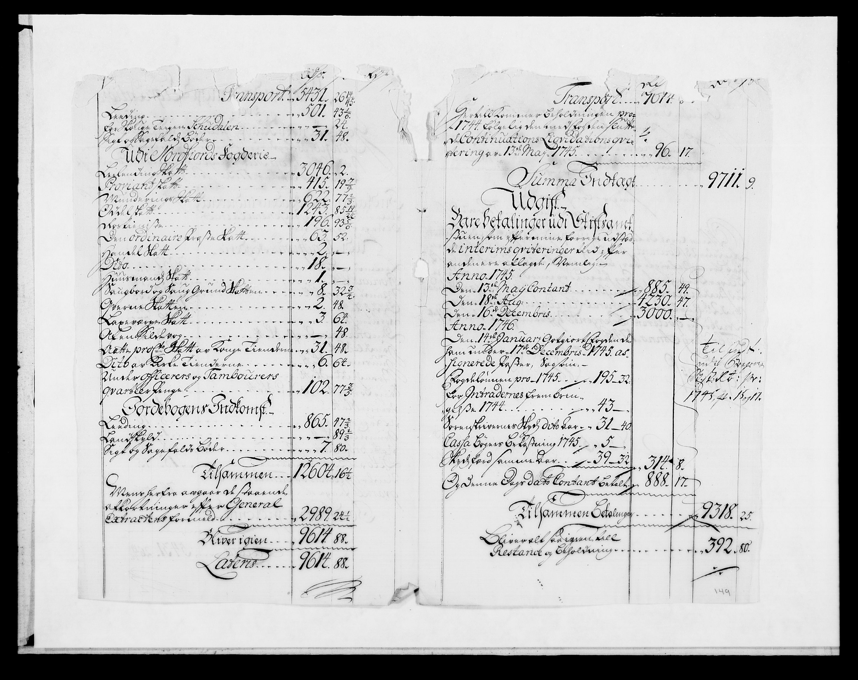 Rentekammeret inntil 1814, Reviderte regnskaper, Fogderegnskap, AV/RA-EA-4092/R53/L3471: Fogderegnskap Sunn- og Nordfjord, 1745, s. 314