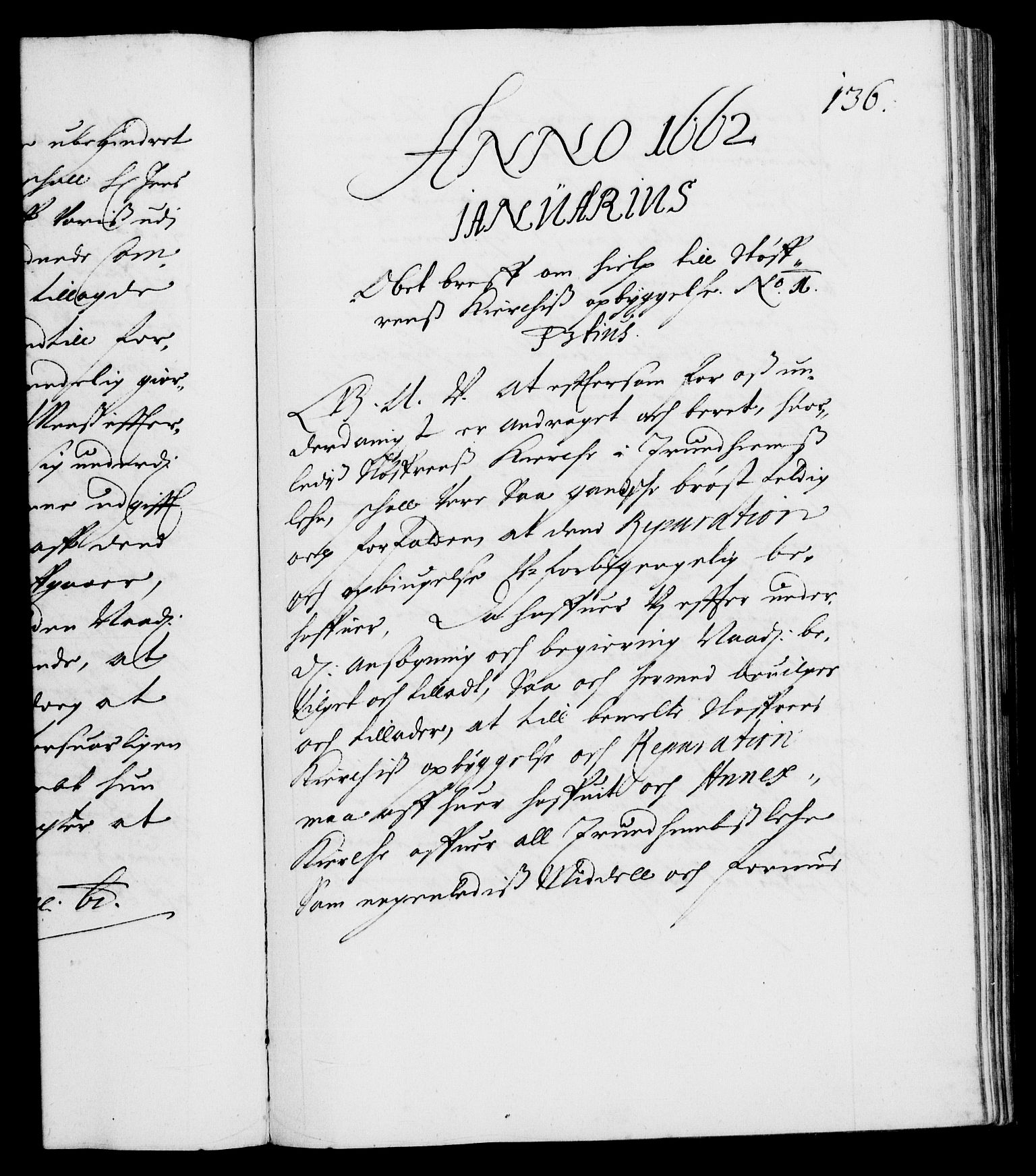 Danske Kanselli 1572-1799, RA/EA-3023/F/Fc/Fca/Fcaa/L0010: Norske registre (mikrofilm), 1660-1670, s. 136a