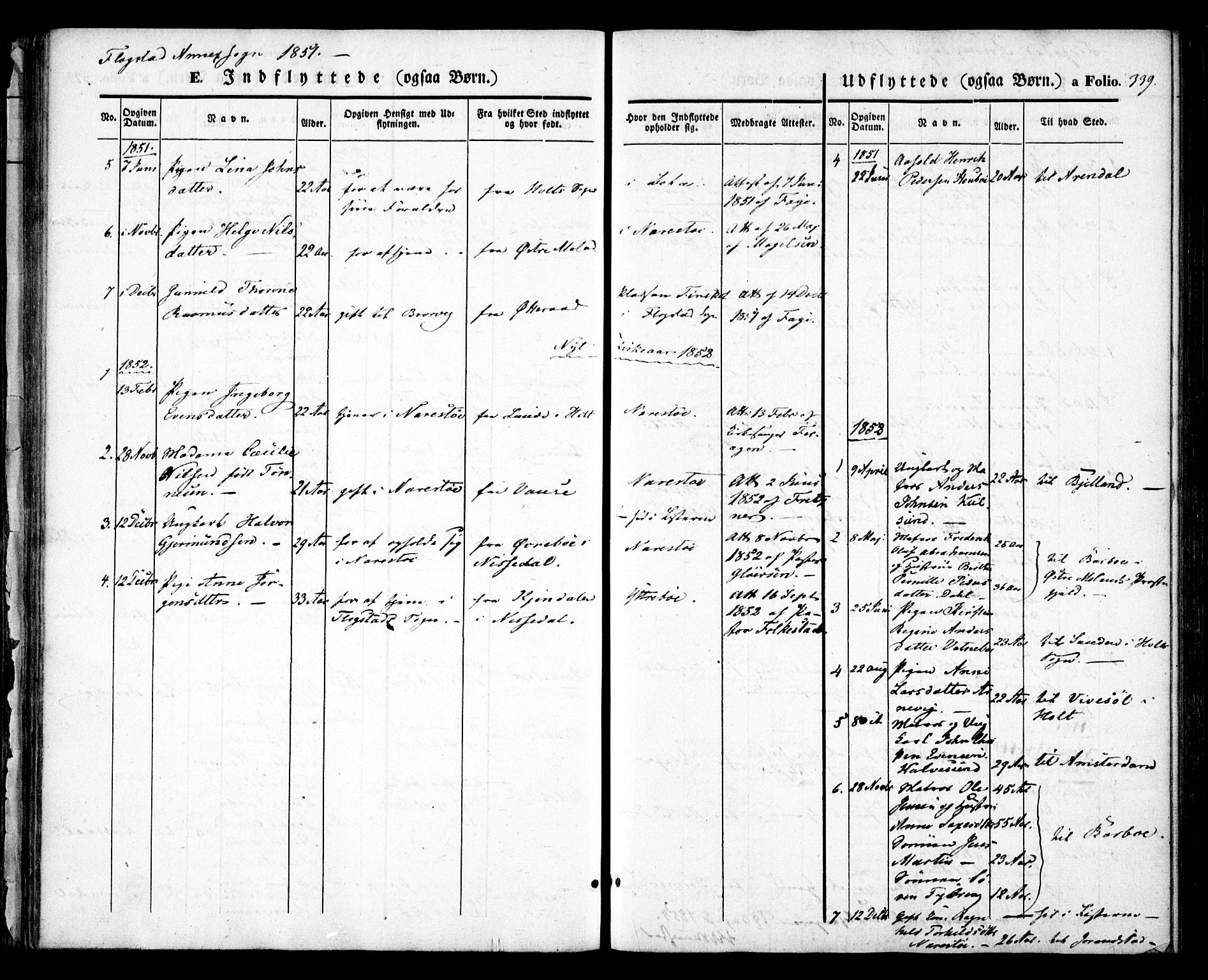 Dypvåg sokneprestkontor, AV/SAK-1111-0007/F/Fa/Faa/L0005: Ministerialbok nr. A 5, 1841-1854, s. 339