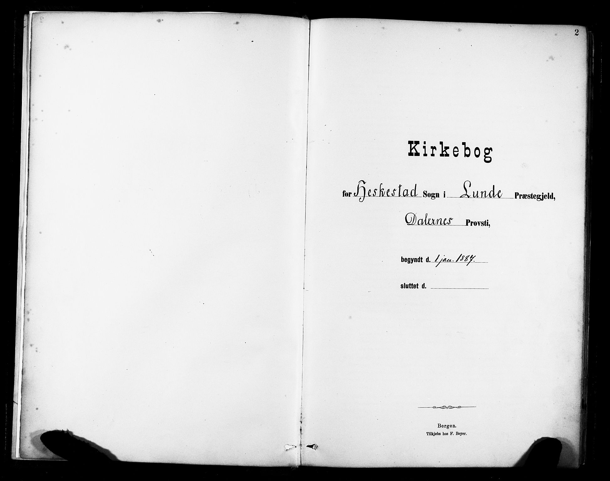 Lund sokneprestkontor, SAST/A-101809/S06/L0012: Ministerialbok nr. A 11, 1887-1921, s. 2