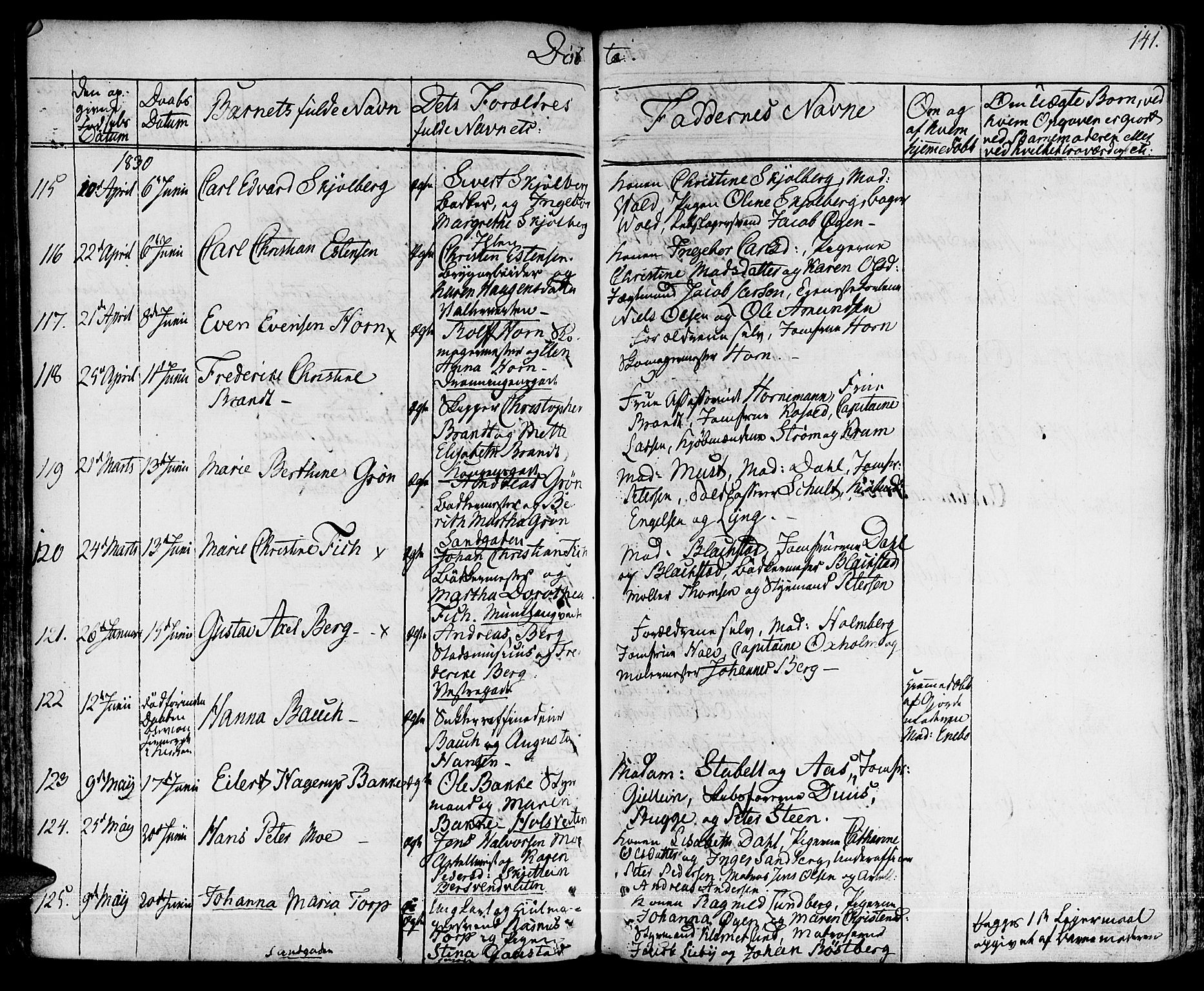 Ministerialprotokoller, klokkerbøker og fødselsregistre - Sør-Trøndelag, SAT/A-1456/601/L0045: Ministerialbok nr. 601A13, 1821-1831, s. 141