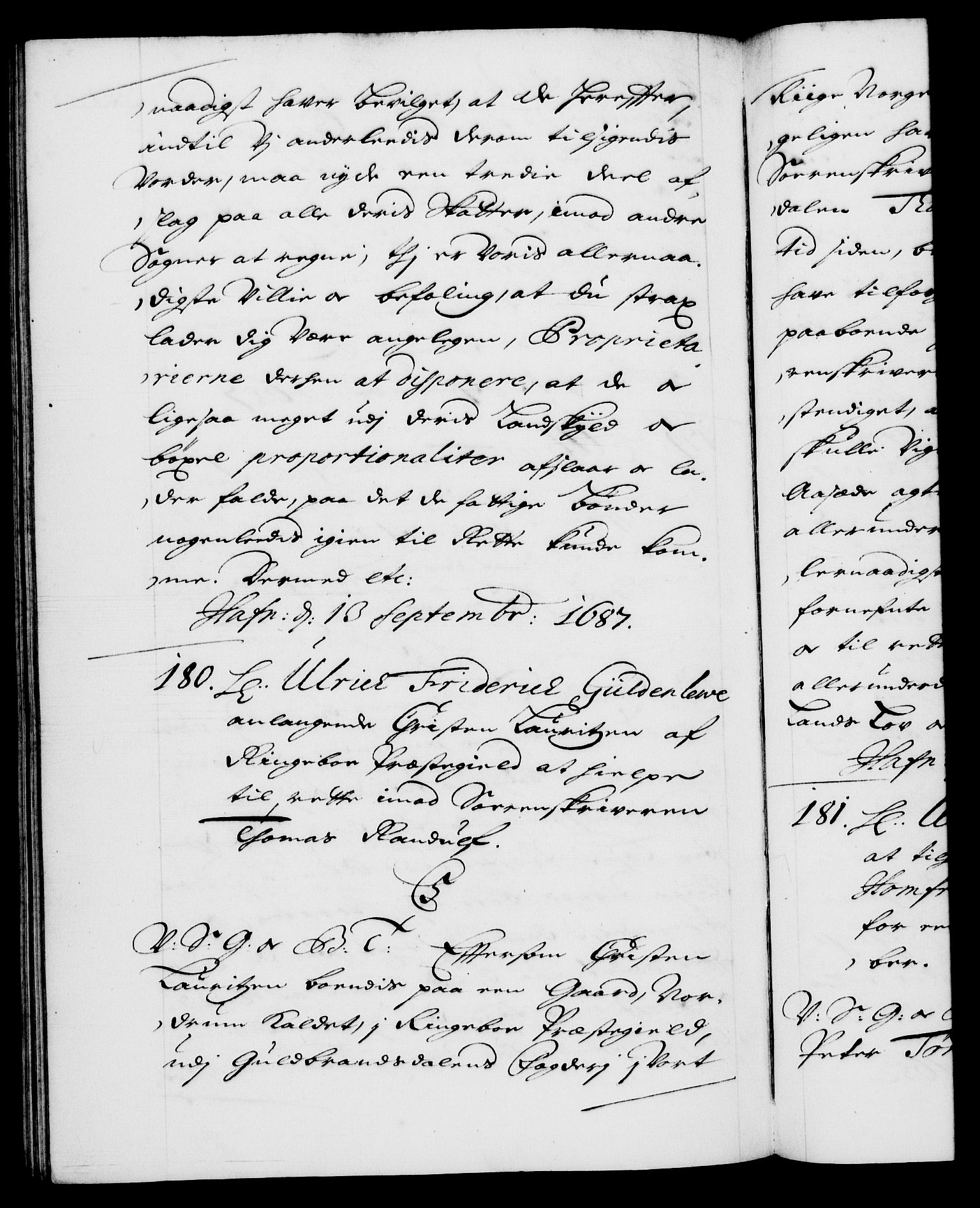 Danske Kanselli 1572-1799, AV/RA-EA-3023/F/Fc/Fca/Fcab/L0013: Norske tegnelser (mikrofilm), 1684-1687, s. 534b