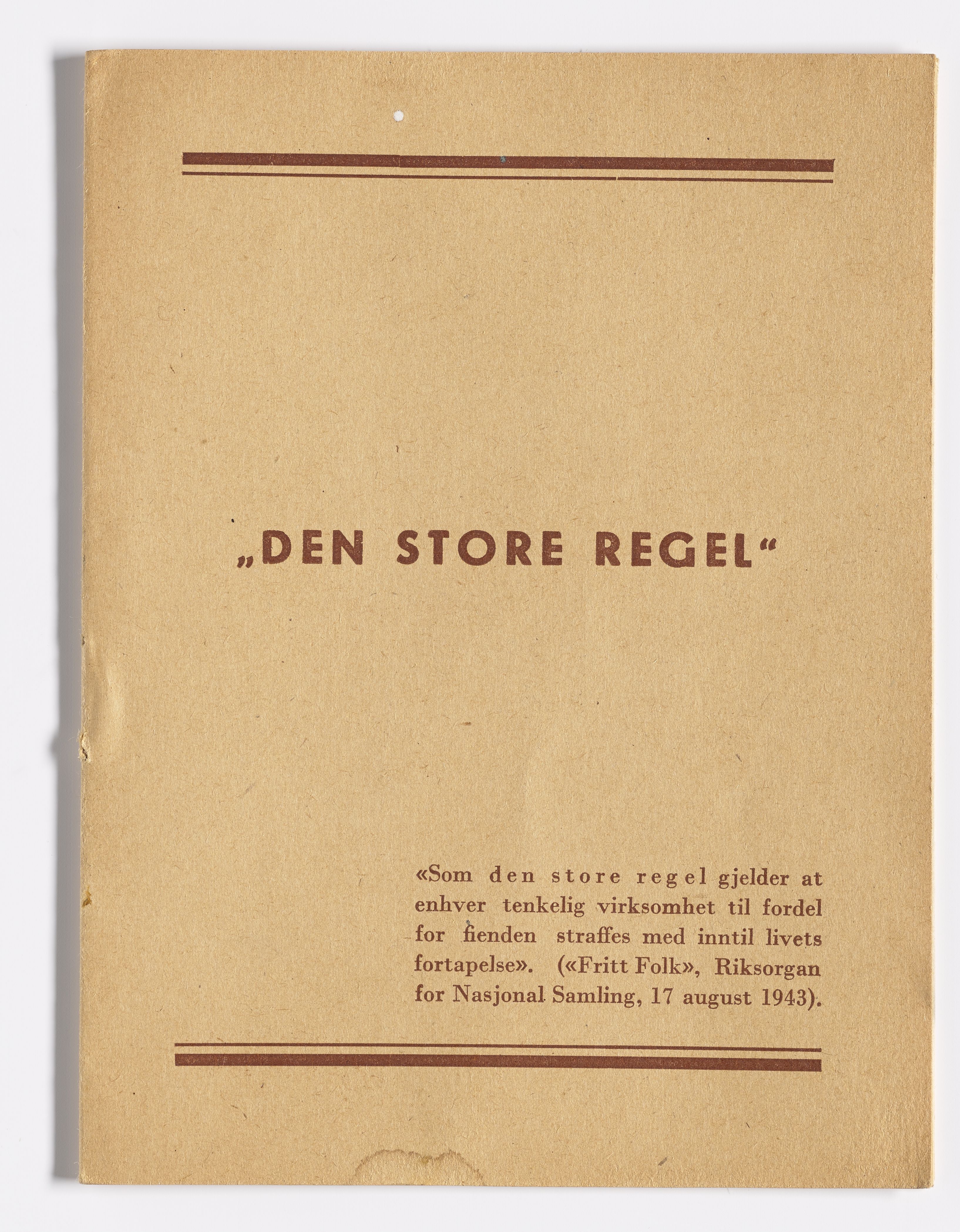 Thomas Rønnow, AFM/GRI-1014/Z/Za/L0001/0004: Pampletter og avis / Den norske arbeidsklassens innenlandsbyrå, 1943-1944