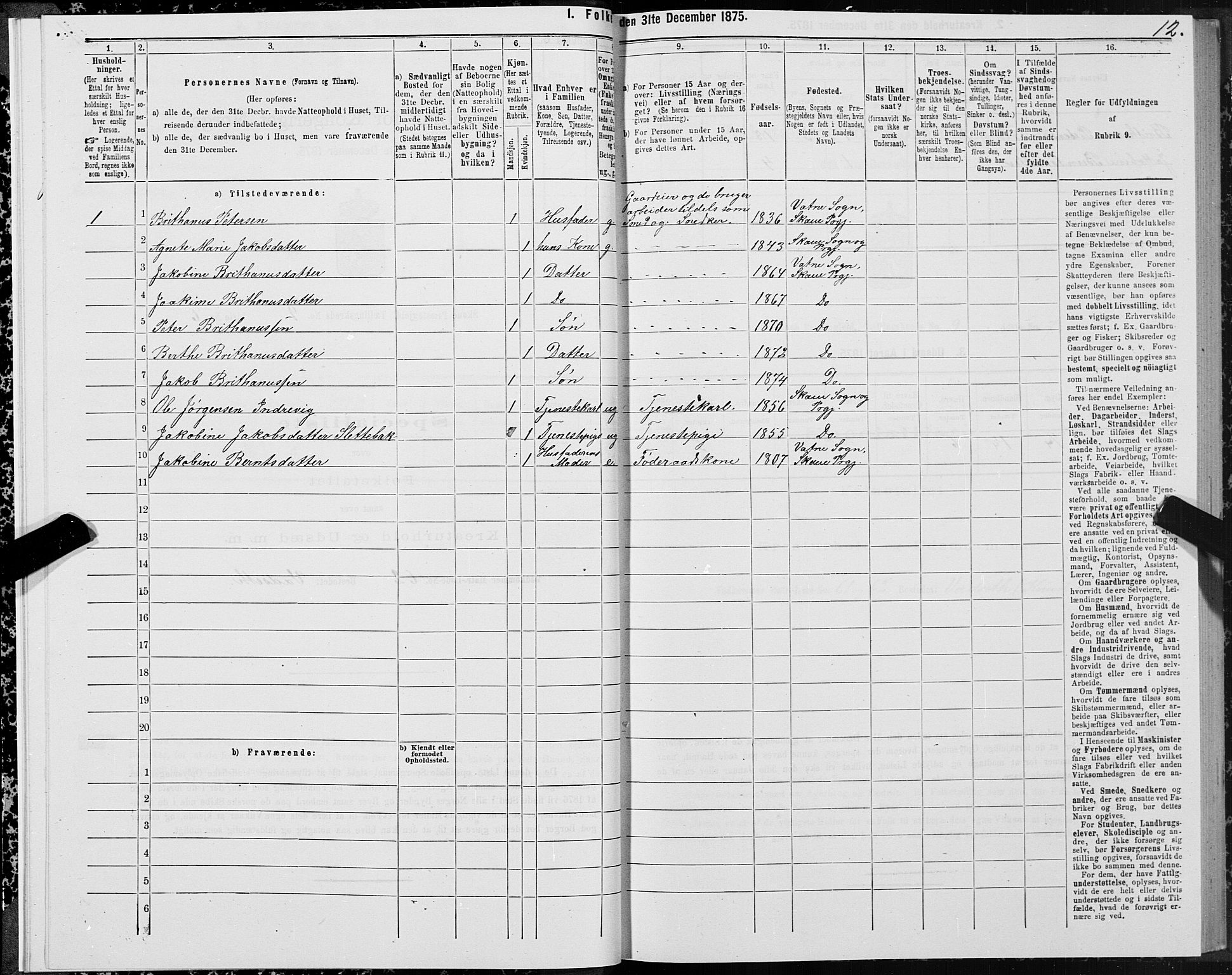 SAT, Folketelling 1875 for 1529P Skodje prestegjeld, 1875, s. 3012