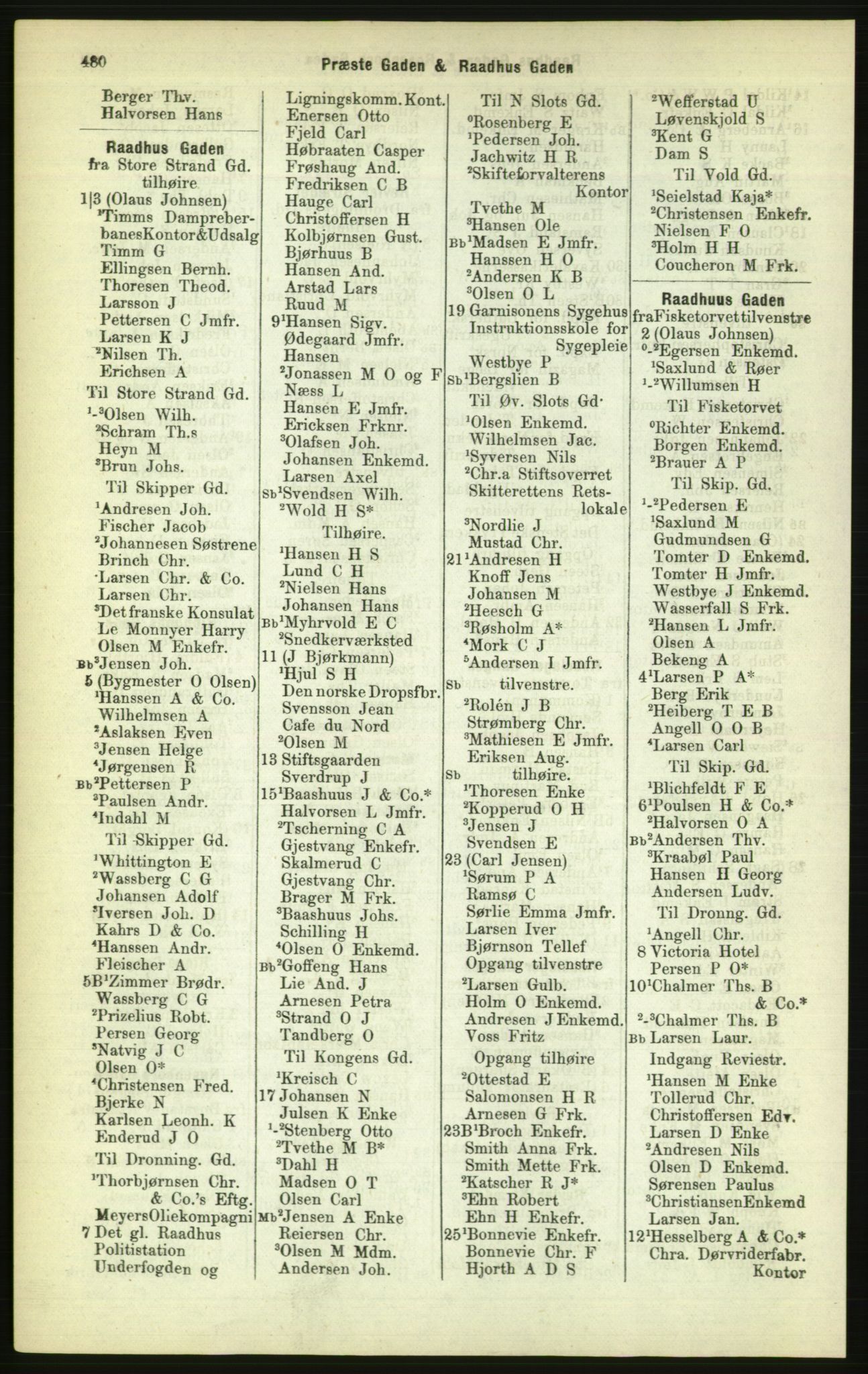 Kristiania/Oslo adressebok, PUBL/-, 1886, s. 480