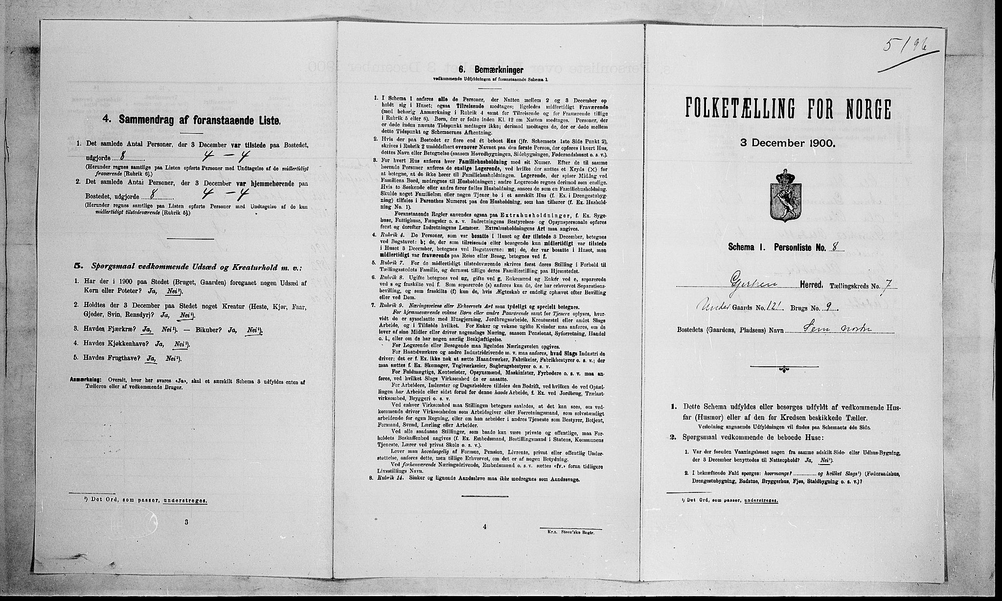 SAKO, Folketelling 1900 for 0812 Gjerpen herred, 1900, s. 1344
