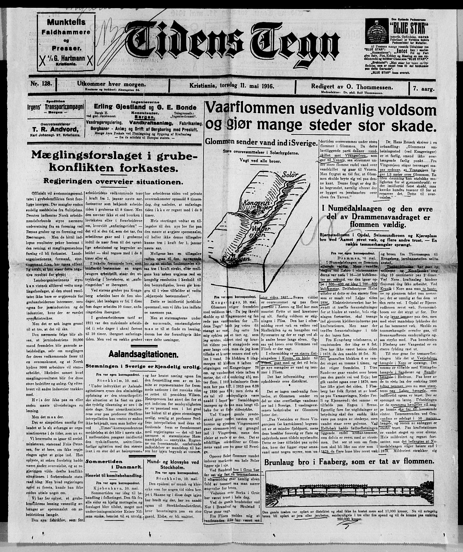 Statistisk sentralbyrå, Næringsøkonomiske emner, Generelt - Amtmennenes femårsberetninger, AV/RA-S-2233/F/Fa/L0133: --, 1916-1925, s. 323