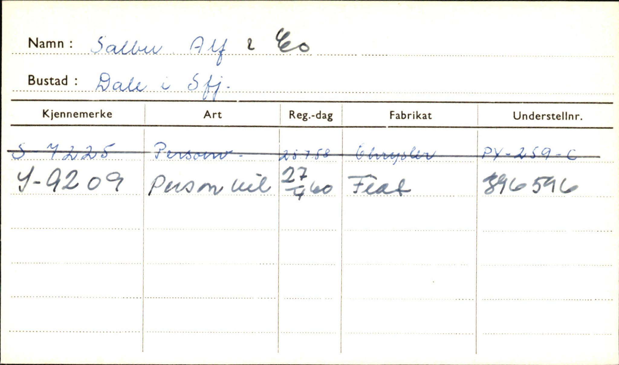 Statens vegvesen, Sogn og Fjordane vegkontor, AV/SAB-A-5301/4/F/L0001E: Eigarregister Fjordane til 1.6.1961, 1930-1961, s. 292