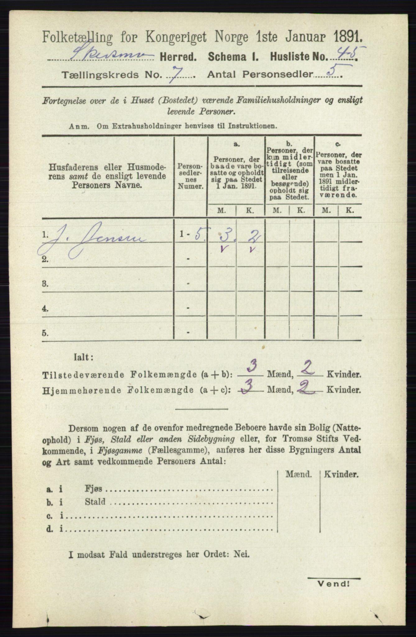 RA, Folketelling 1891 for 0231 Skedsmo herred, 1891, s. 3311