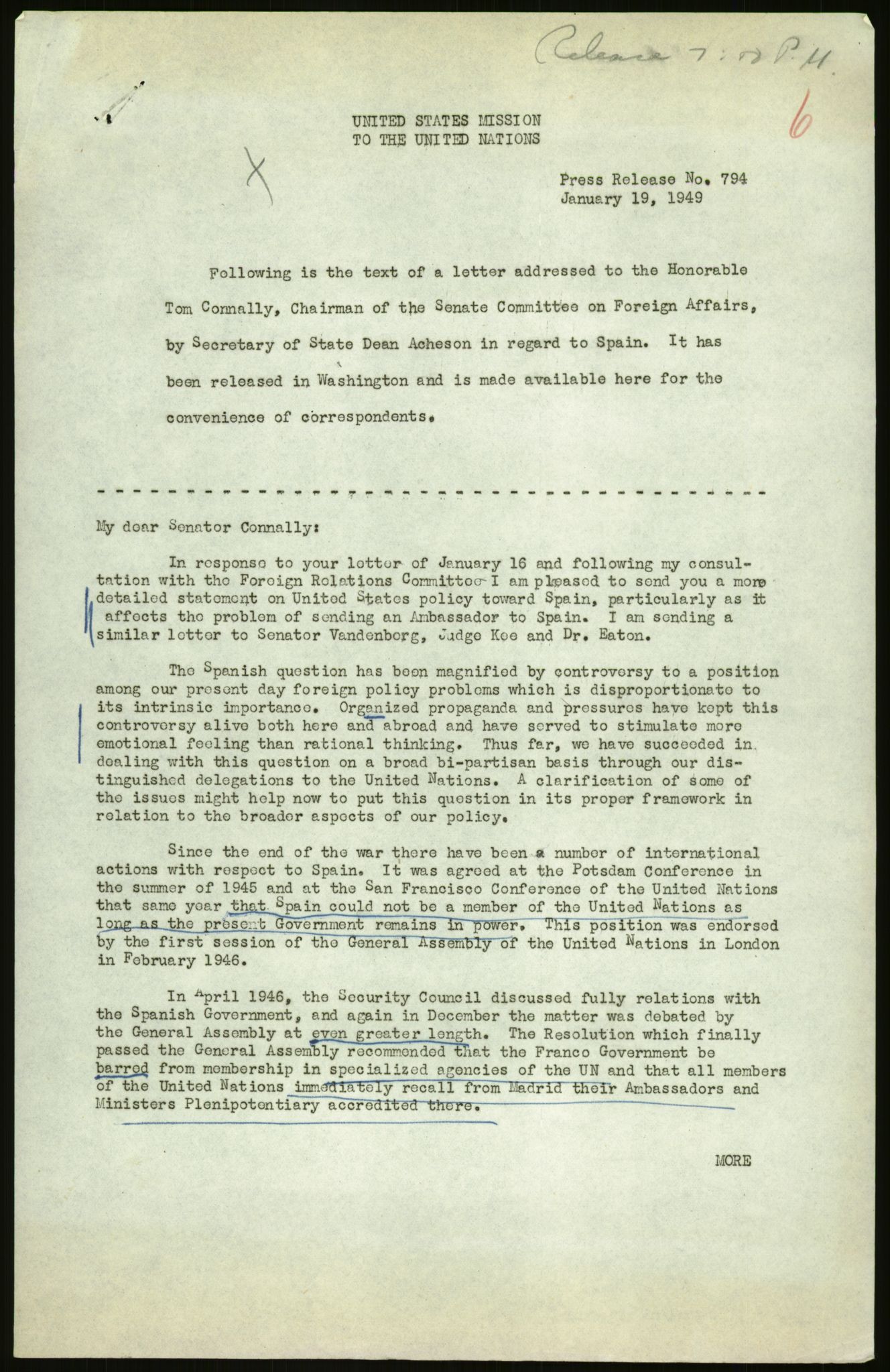 Lie, Trygve, RA/PA-1407/D/L0029: Dokumenter vedr. Kina, 1948-1950, s. 326