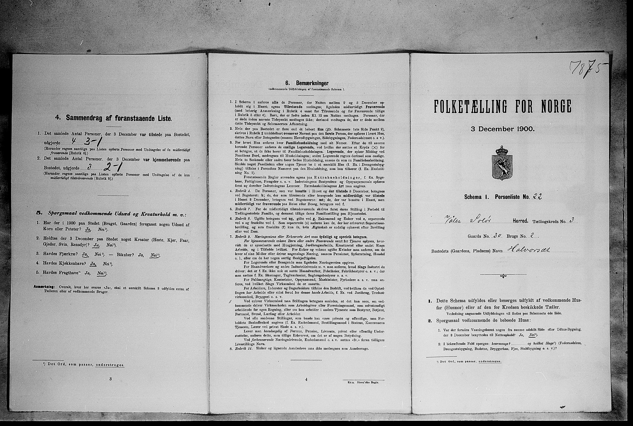 SAH, Folketelling 1900 for 0426 Våler herred, 1900, s. 398