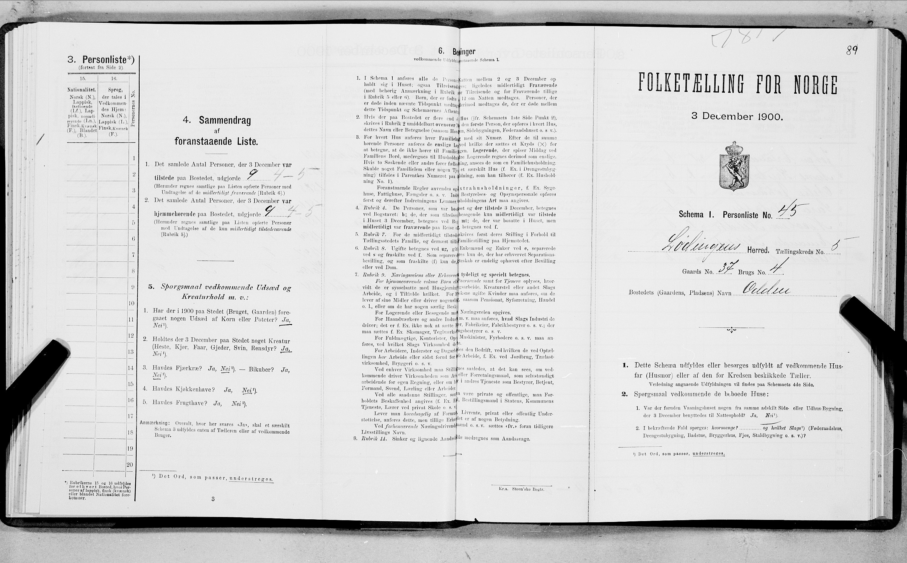 SAT, Folketelling 1900 for 1851 Lødingen herred, 1900, s. 567