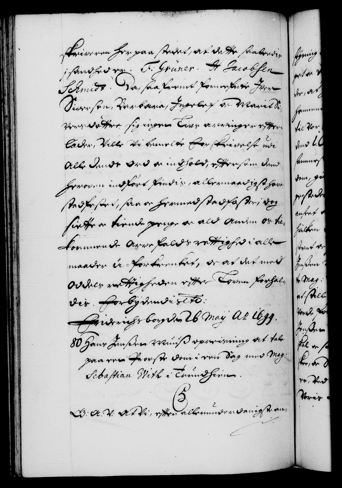 Danske Kanselli 1572-1799, AV/RA-EA-3023/F/Fc/Fca/Fcaa/L0017: Norske registre (mikrofilm), 1698-1699, s. 171b