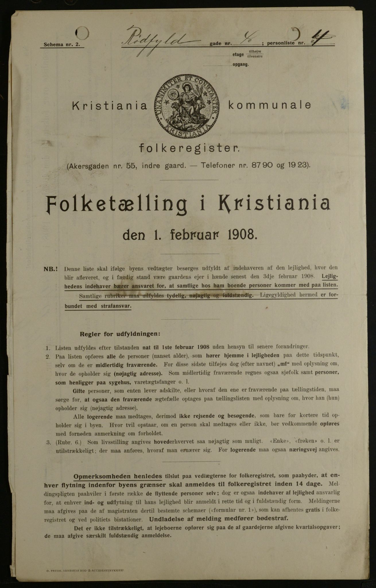 OBA, Kommunal folketelling 1.2.1908 for Kristiania kjøpstad, 1908, s. 77542