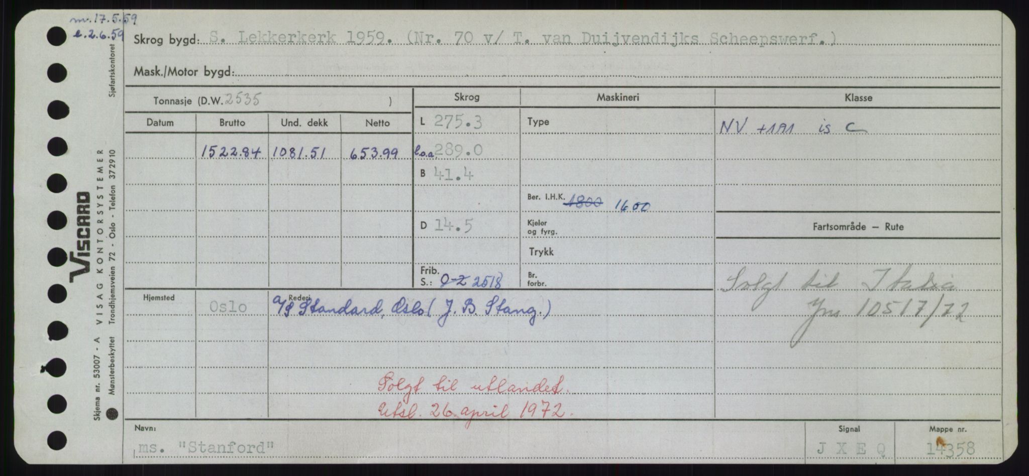 Sjøfartsdirektoratet med forløpere, Skipsmålingen, AV/RA-S-1627/H/Hd/L0036: Fartøy, St, s. 79