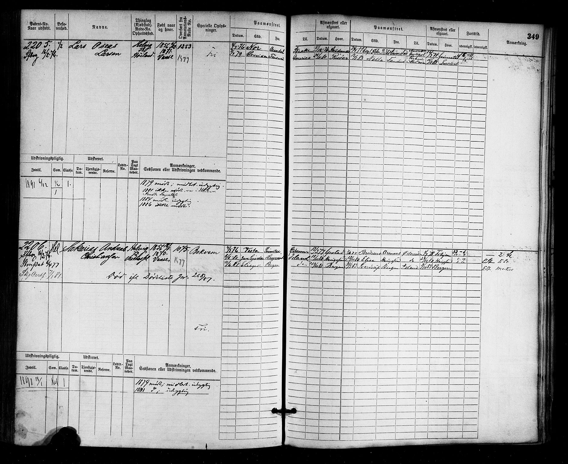 Farsund mønstringskrets, AV/SAK-2031-0017/F/Fb/L0003: Hovedrulle nr 1509-2274, M-6, 1868-1915, s. 355